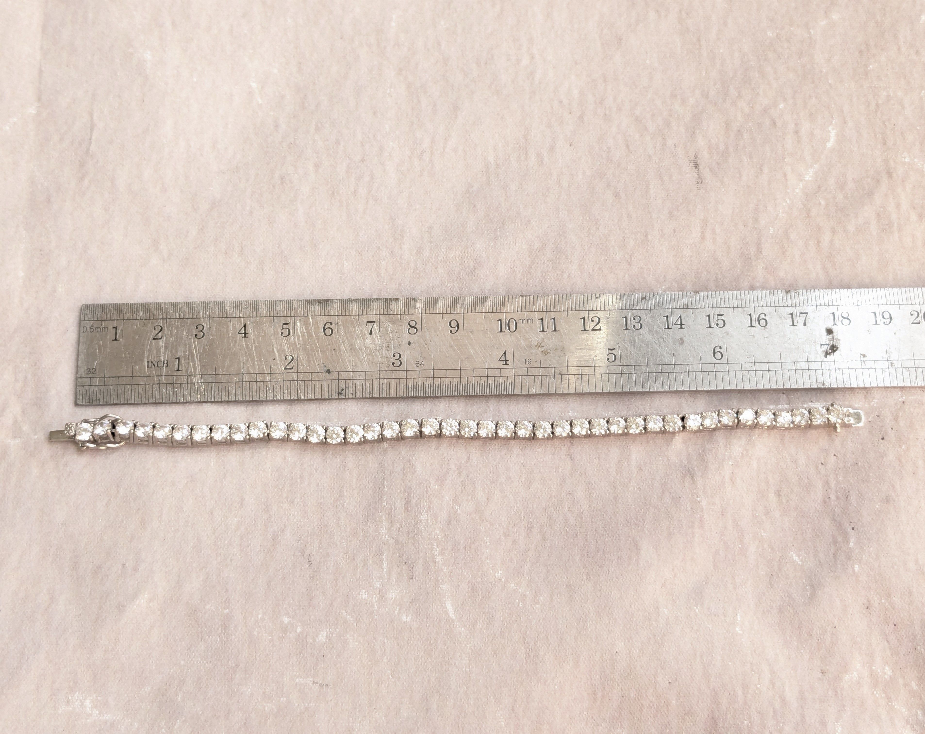 Sterling Silver Sterling Silver Tennis Bracelet CZ Clear 7.25" Round Size ONE SIZE - 11 Thumbnail