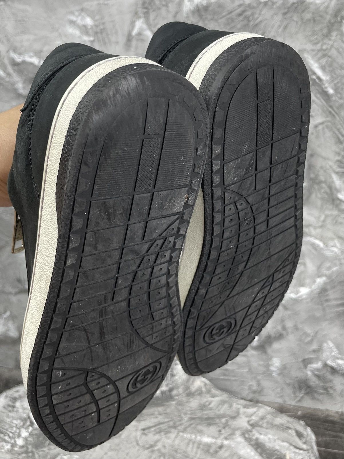 Gucci Gucci Black / White Leather Zip Sneakers Size US 9.5 / EU 42-43 - 20 Thumbnail