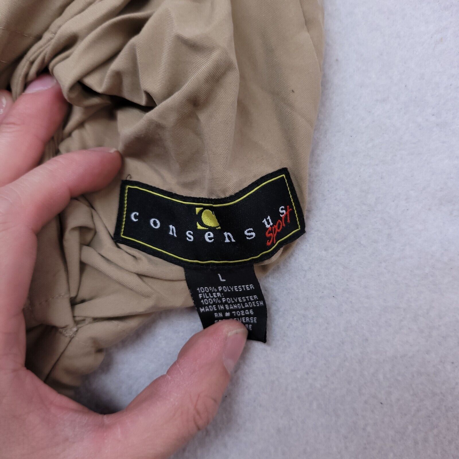 Consensus Sportswear Consensus Outdoor Jacket Vest Mens Size Large L Beige Black Size US L / EU 52-54 / 3 - 3 Thumbnail