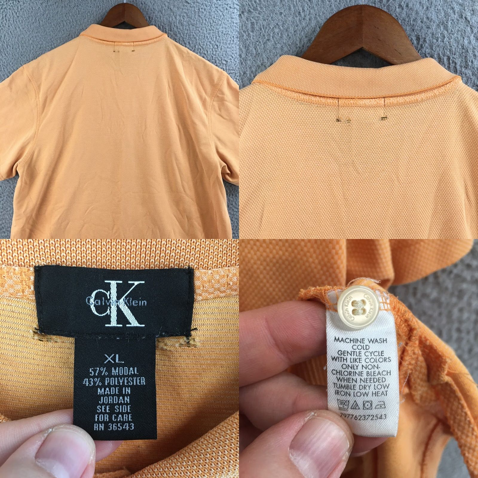 Calvin Klein Calvin Klein Shirt Mens XL Orange Polo Short Sleeve Pullover Regular Fit Casual Size US XL / EU 56 / 4 - 8 Thumbnail