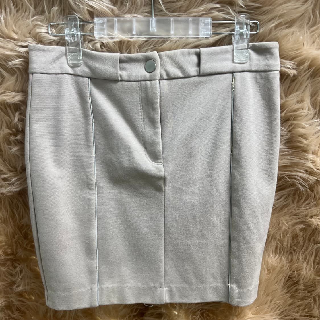 Alexander Wang Alexander Wang piping bag zipper skirt sand beige Size 29" - 1 Thumbnail