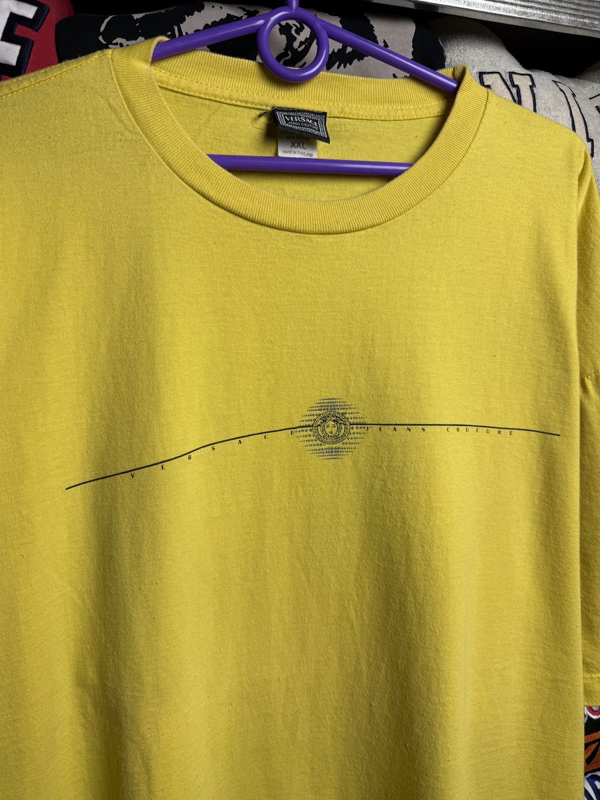 Versace Versace vintage Medusa tee big logo stripes Size US XXL / EU 58 / 5 - 4 Thumbnail
