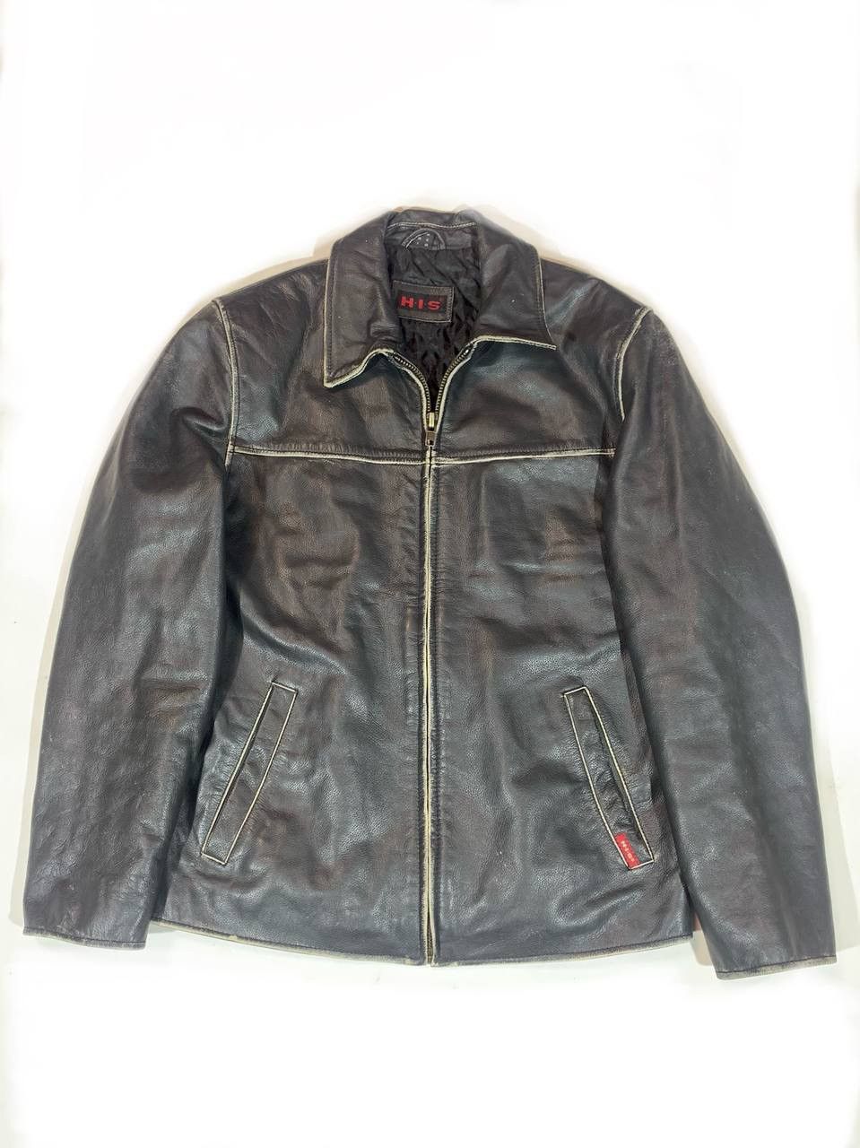Other HIS Moto Racing Leather Jacket Vintage Size US M / EU 48-50 / 2 - 1 Thumbnail