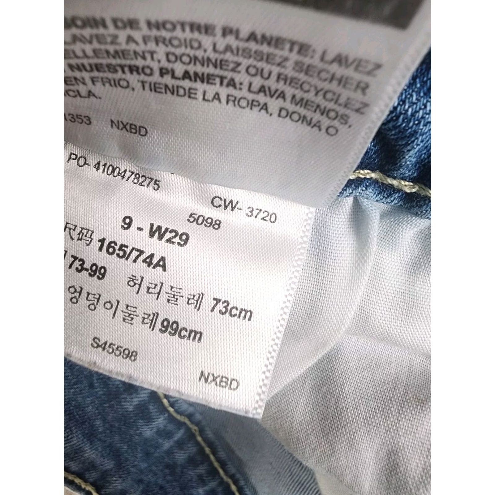 Levi's VINTAGE? No. Levi's Denizen? Levis Denizen Mom Jean Shorts Womens 29 Blue Denim Casual Grunge Faded Size 29" - 3 Thumbnail