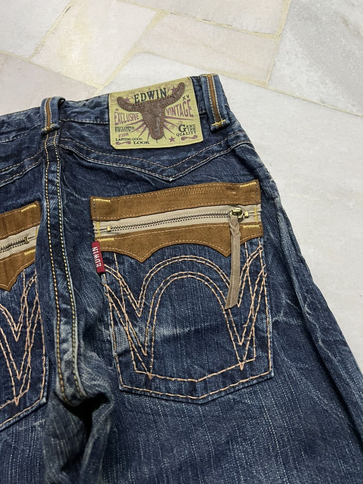 Edwin 💥Rare💥Edwin Exclusive Vintage Buffalo Head Jeans Size US 30 / EU 46 - 15 Thumbnail