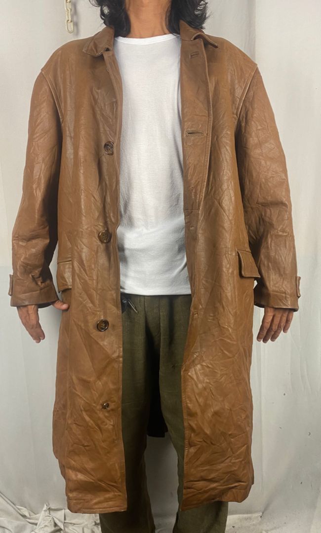 45rpm × Japanese Brand × Leather Vintage 45rpm studio leather trench coat Size US M / EU 48-50 / 2 - 3 Thumbnail