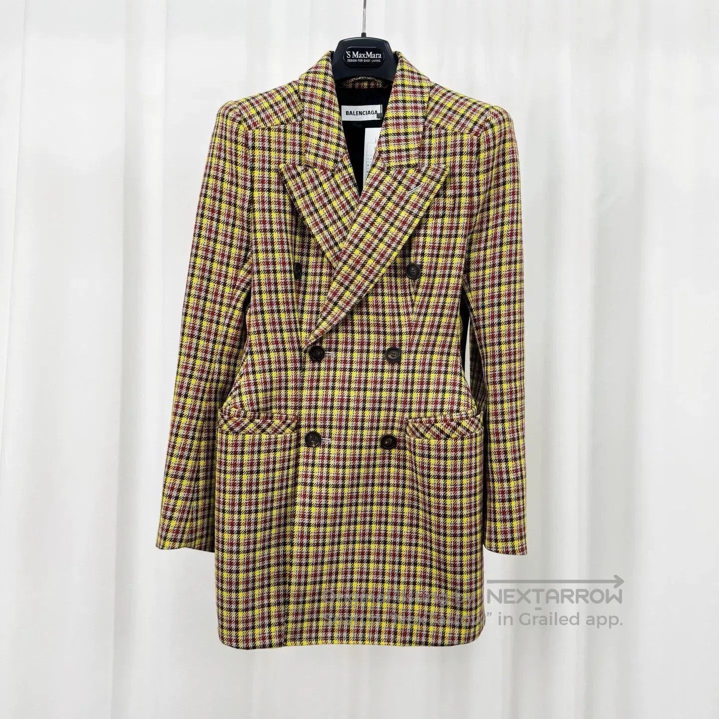 Balenciaga Balenciaga Plaid Wool Trench Coat Size 34. Size XS / US 0-2 / IT 36-38 - 1 Thumbnail