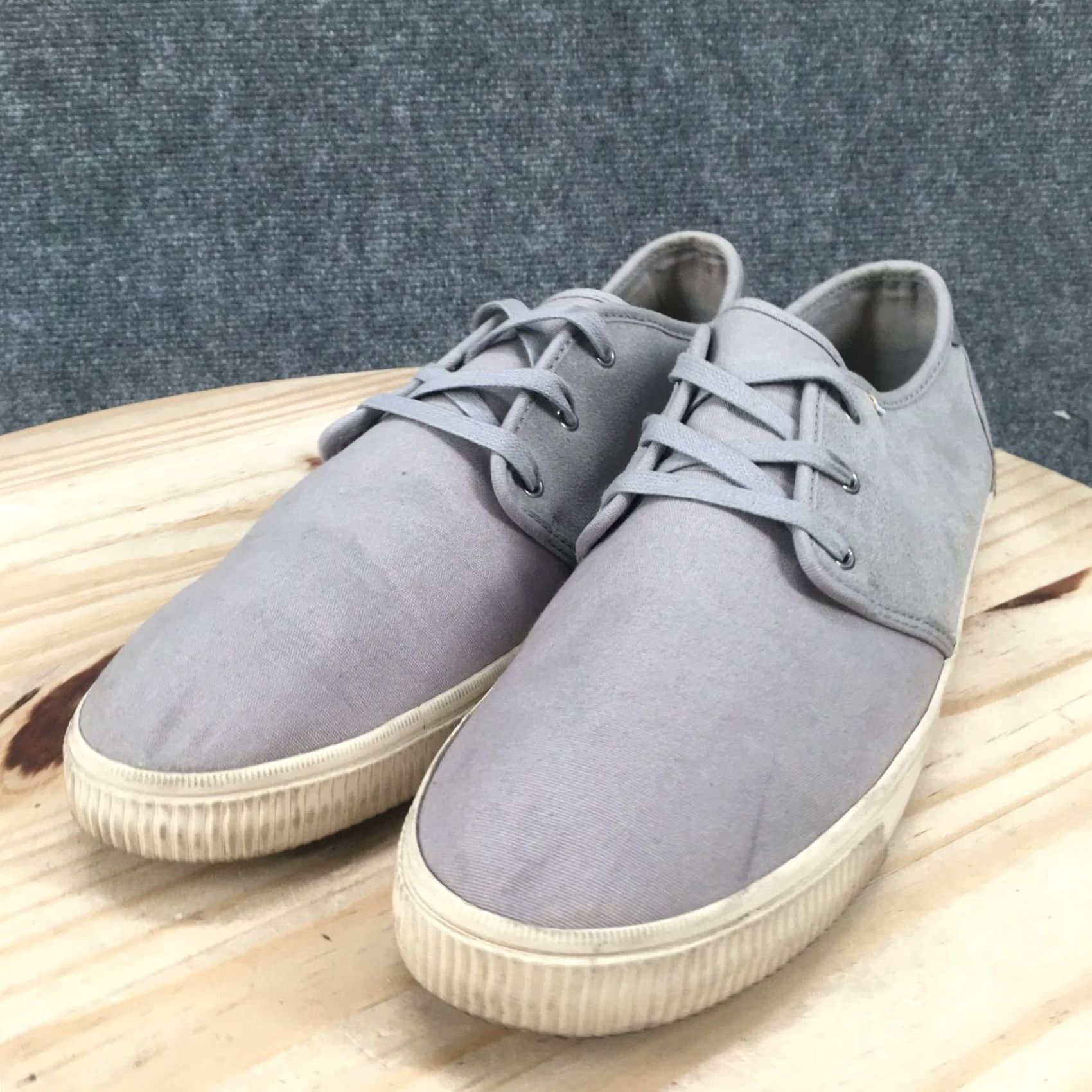 Toms TOMS Carlo Casual Low Top Sneakers Gray Fabric Lace Up Men’s Shoes 12 US Size US L / EU 52-54 / 3 - 6 Thumbnail