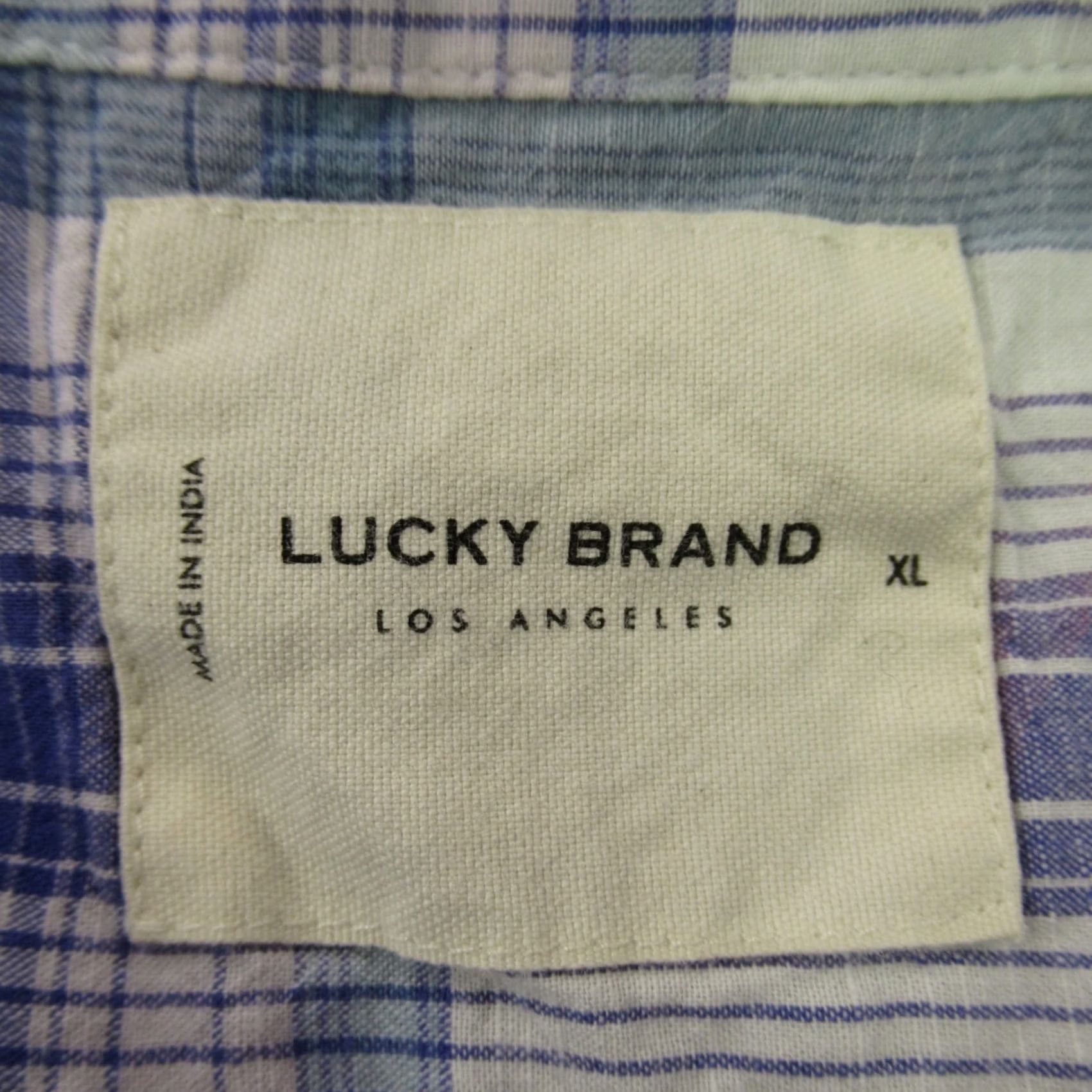 Lucky Brand Lucky Brand Womens XL Shirt Short Sleeve Button Front Lightweight Top Pocket Blue Size XL / US 12-14 / IT 48-50 - 4 Thumbnail