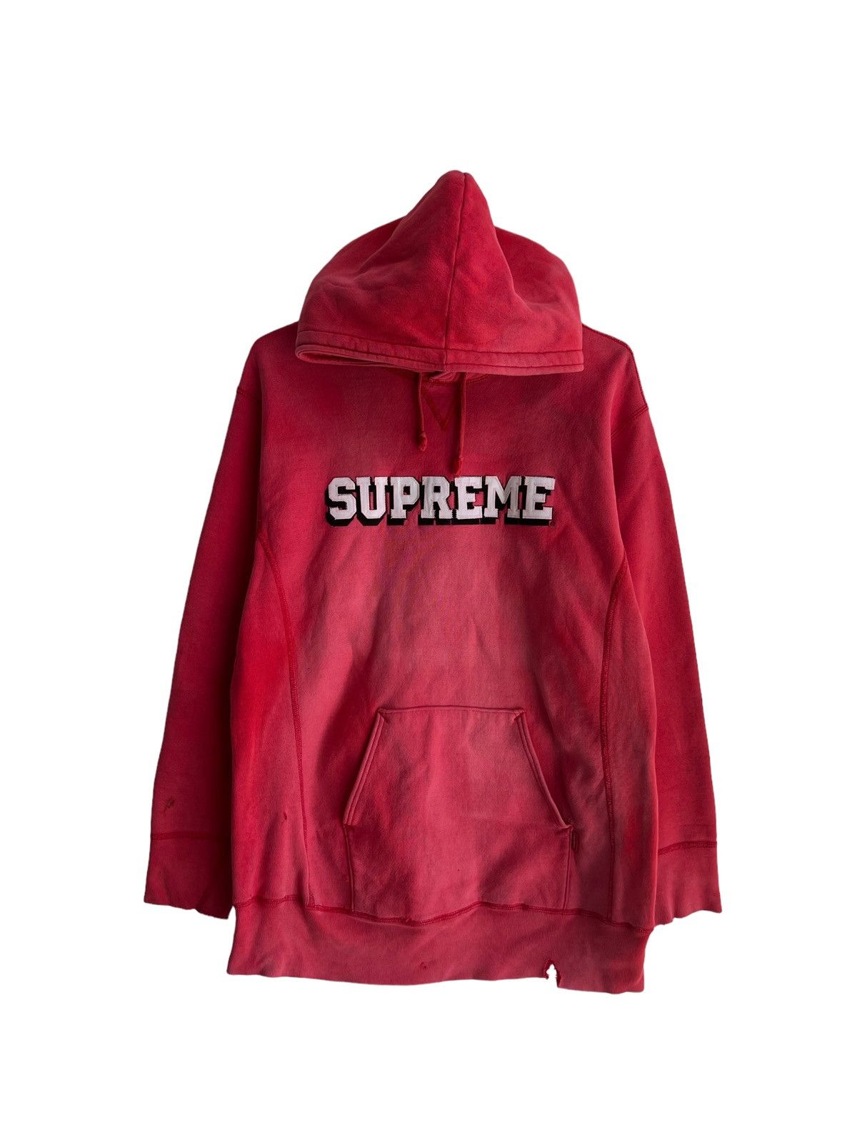 Supreme AW1997 Supreme Reverse Weave Distressed Hoodie Sweater Size US L / EU 52-54 / 3 - 3 Thumbnail