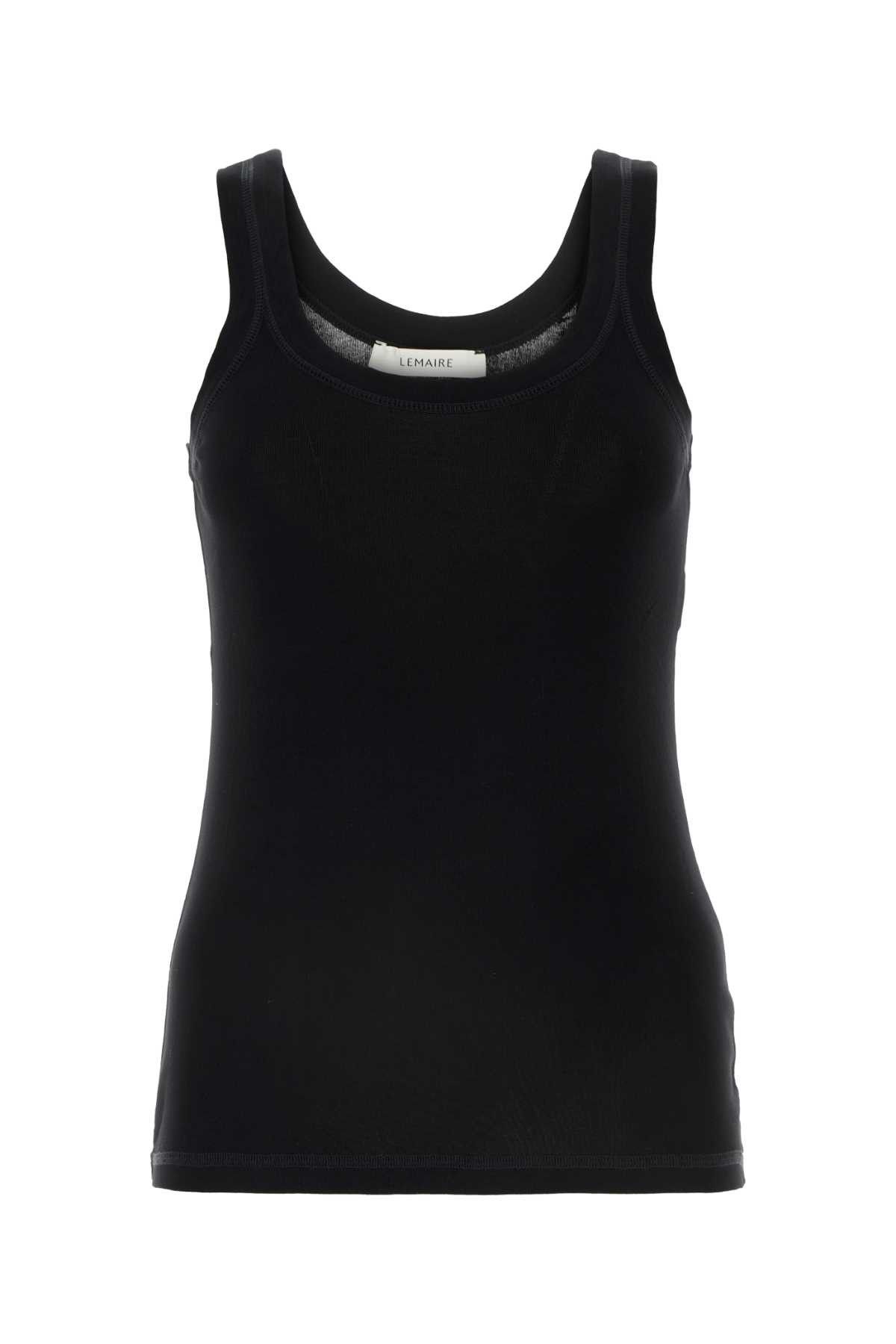 image of Lemaire Black Cotton Tank Top, Women's (Size Small)