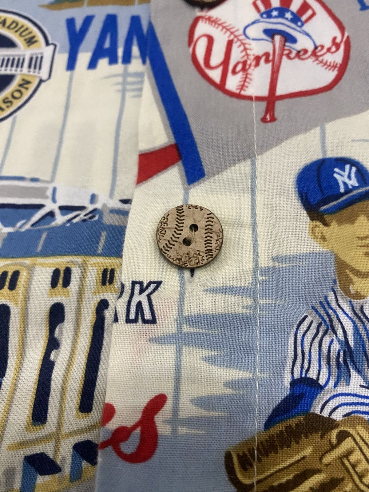 MLB × New York Yankees Rare Vtg New York Yankees Aloha Full Print Cotton Shirt Size US S / EU 44-46 / 1 - 7 Thumbnail