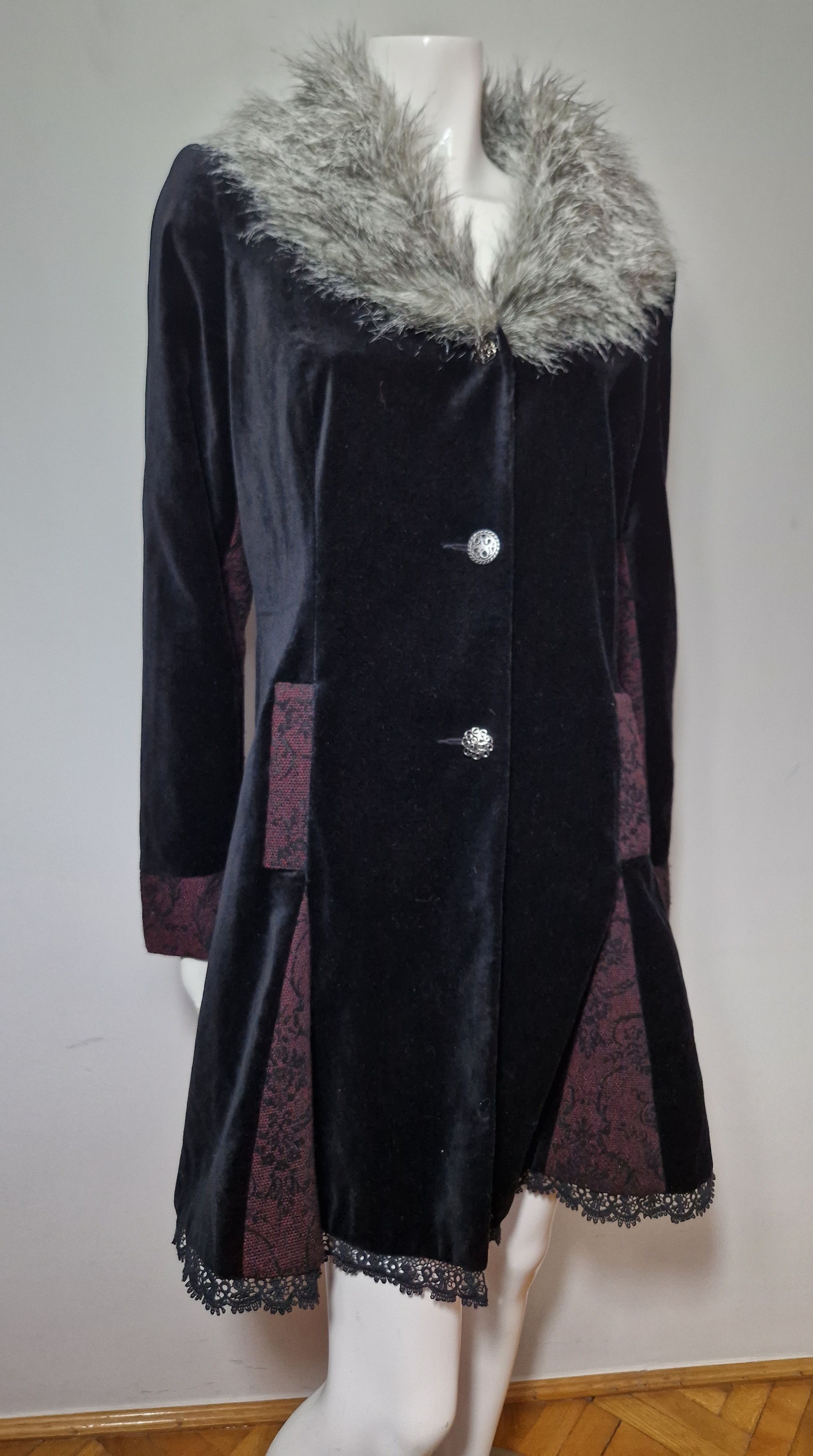 Hysteric Glamour × If Six Was Nine vintage velour faux fur goth coat Size M / US 6-8 / IT 42-44 - 12 Thumbnail