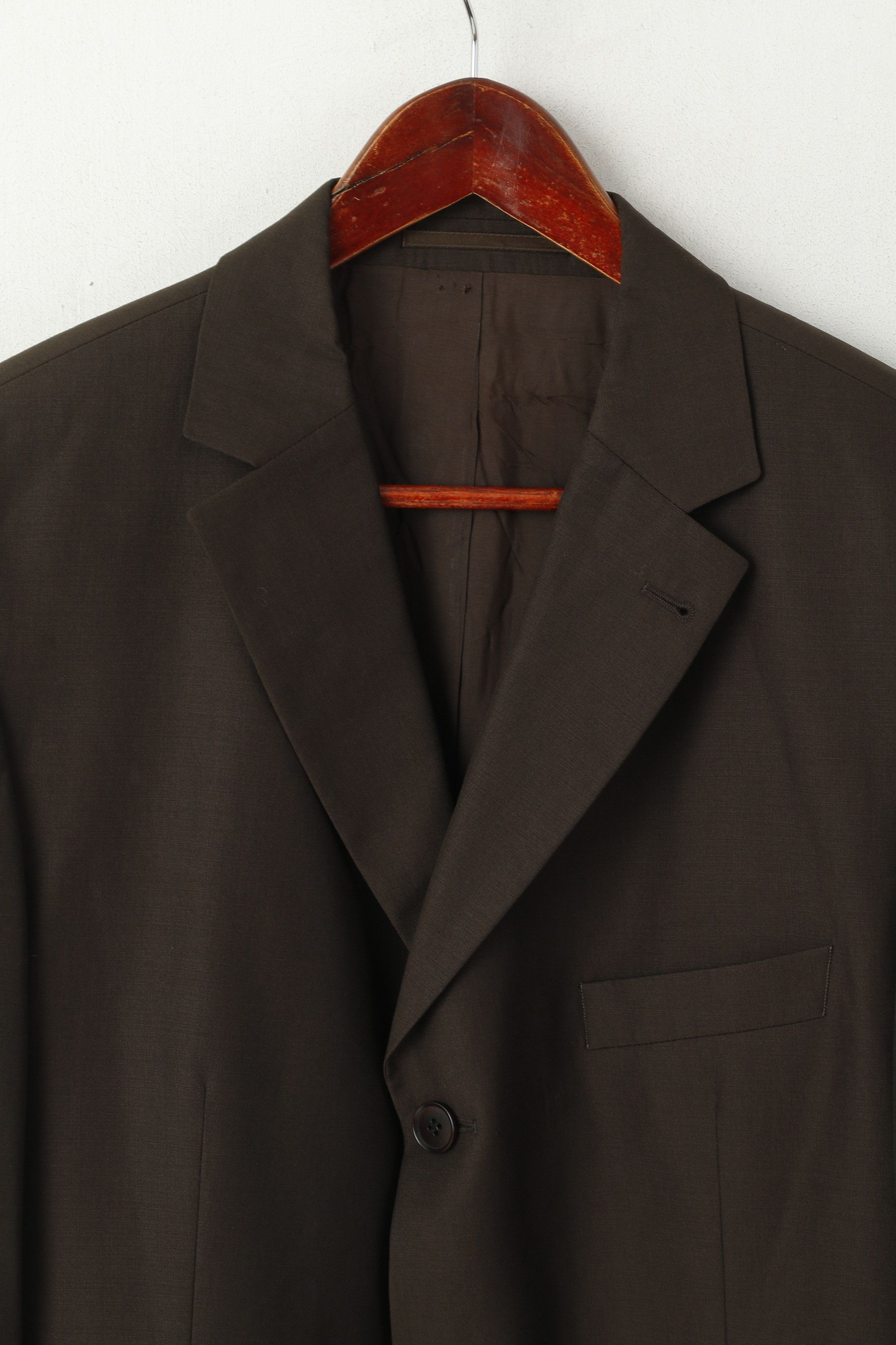 Hugo Boss Hugo Boss Men 54 44 Blazer Brown Virgin Wool 6560 Size 44R - 3 Thumbnail