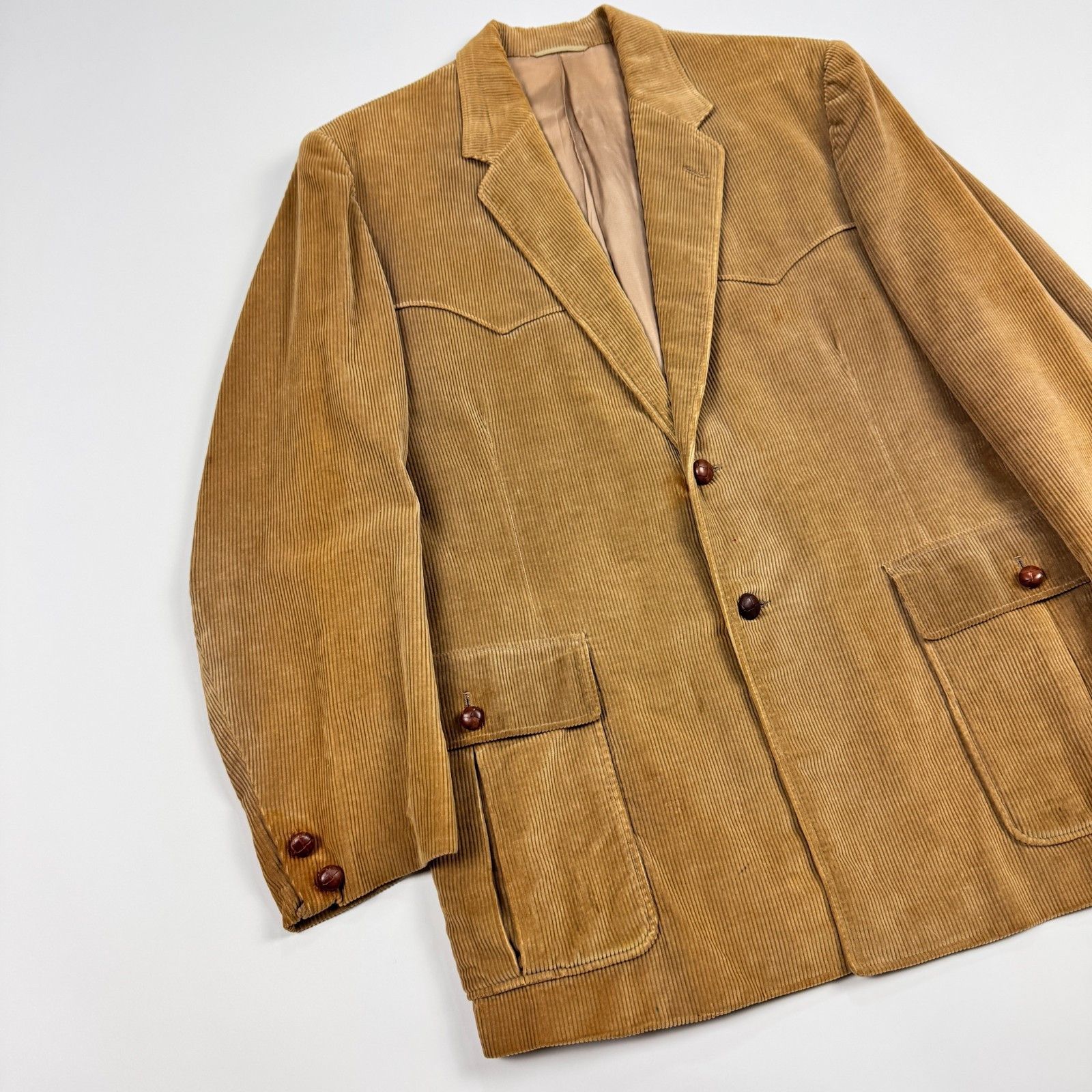 Vintage Stelzig's Houston Western Corduroy Blazer 42R Brown 1962 Size US XL / EU 56 / 4 - 7 Thumbnail