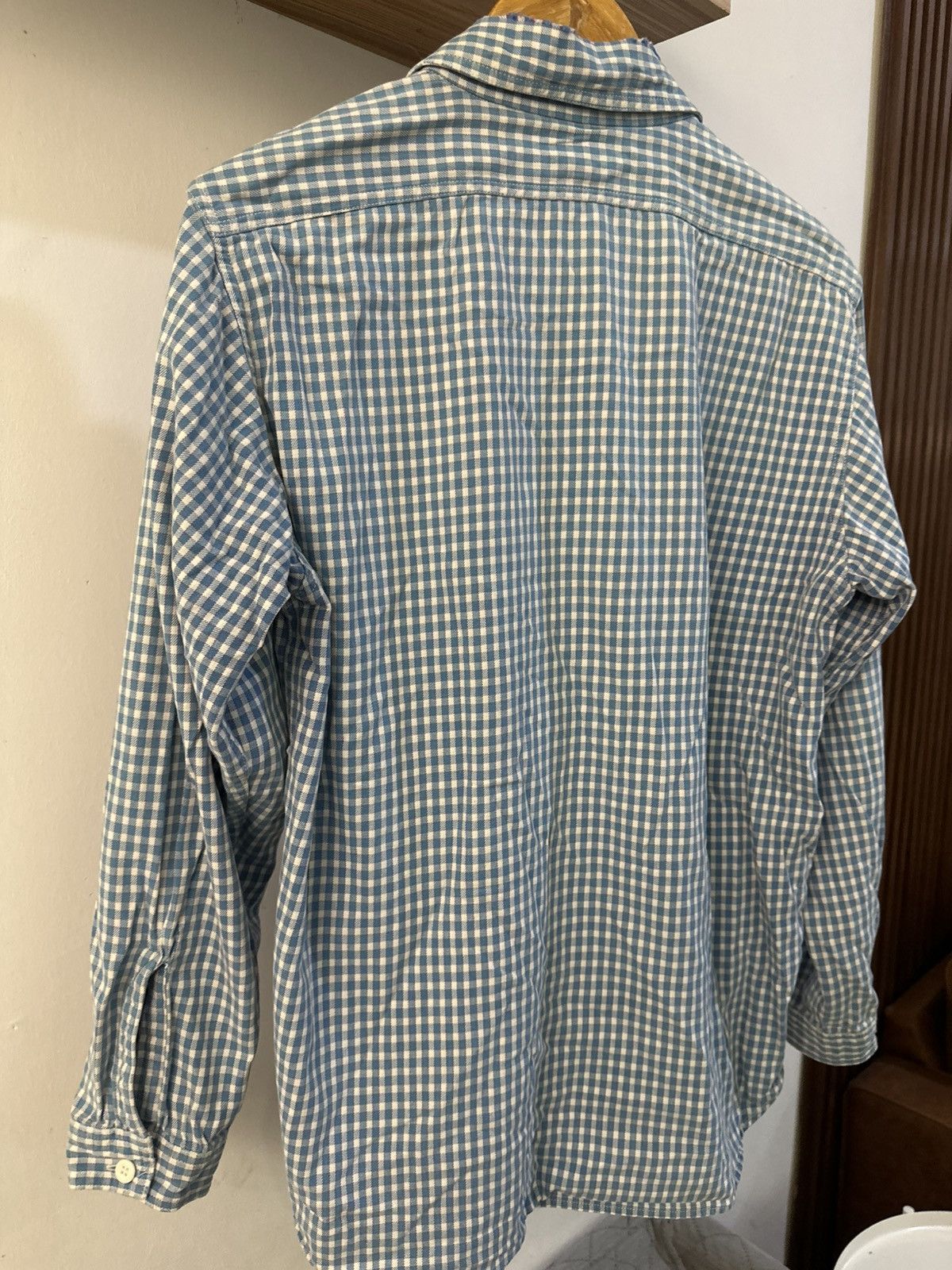Sugar Cane Vintage Sugar Cane Blue Checkered Double Pocket Button Up Size US M / EU 48-50 / 2 - 10 Thumbnail