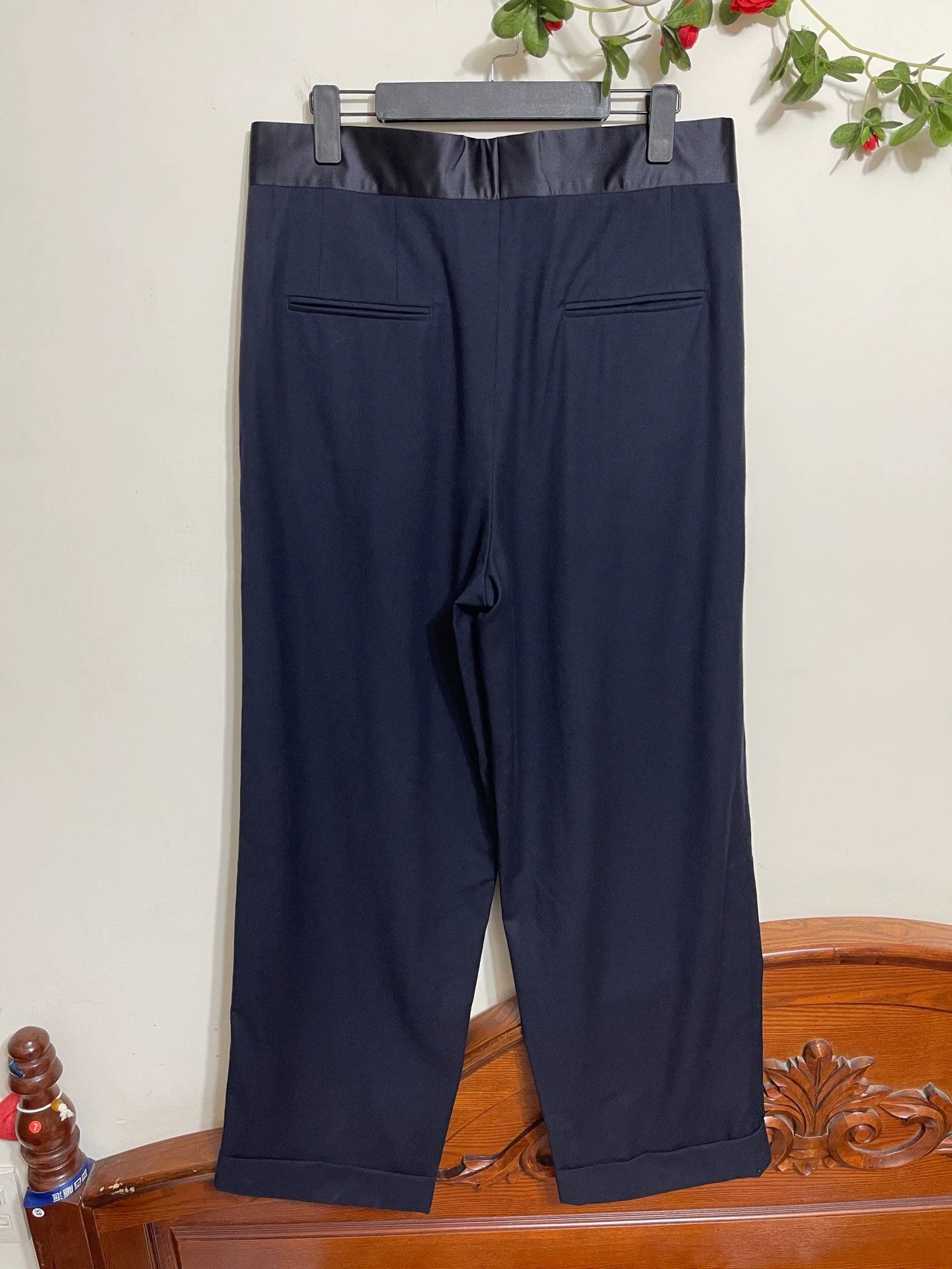 Giorgio Armani Giorgio Armani 100% Wool Navy Loose Suit 50 EU New with Tags Size 50R - 7 Thumbnail