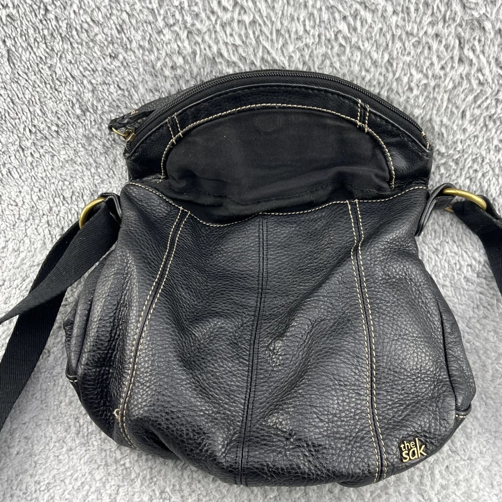 The Sak VINTAGE The Sak Leather Shoulder Bag Purse Black Women Medium Bag Casual Travel Workwear Satchel Women Size ONE SIZE - 4 Thumbnail