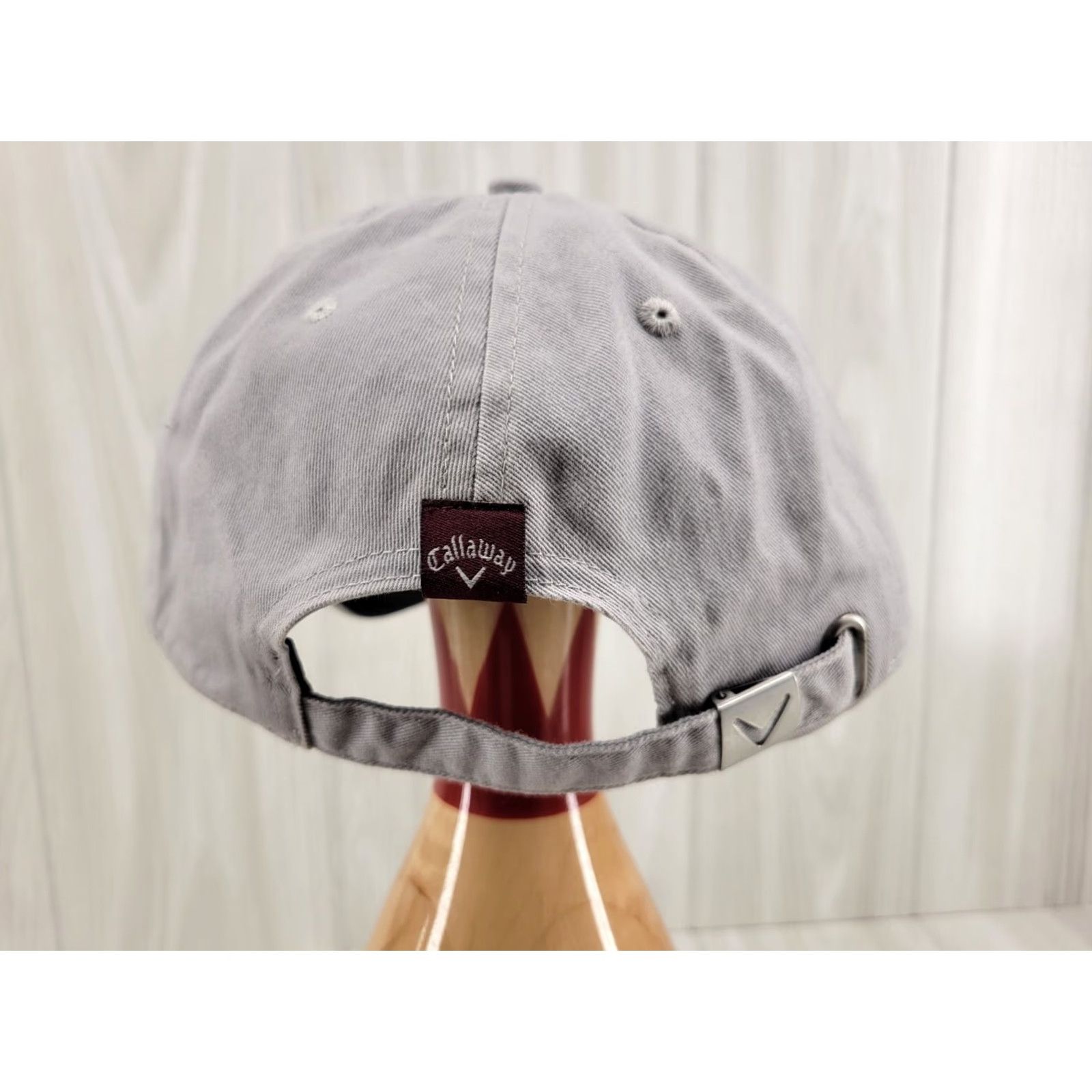 Callaway Callaway Hat Cap Gray Strapback Adjustable Embroidered Baseball Cap Mens Cotton Canvas Logo Sports Size ONE SIZE - 7 Thumbnail