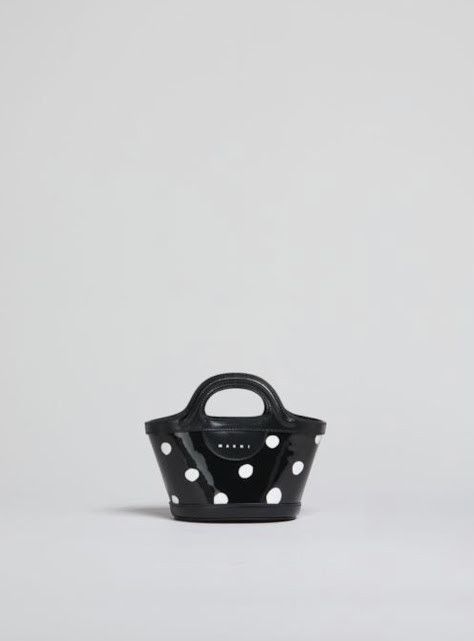 Marni o1w1db11024 Size: OS / Polka Dot Tote Bag in Black Size ONE SIZE - 1 Thumbnail