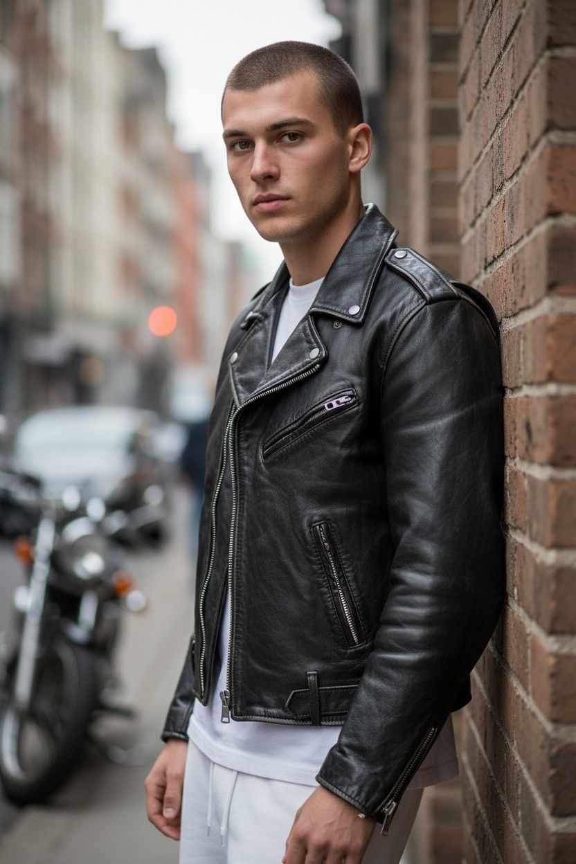 Harley Davidson ☠️☠️Vintage 80's Harley Davidson rider punk leather jacket Size US L / EU 52-54 / 3 - 2 Thumbnail