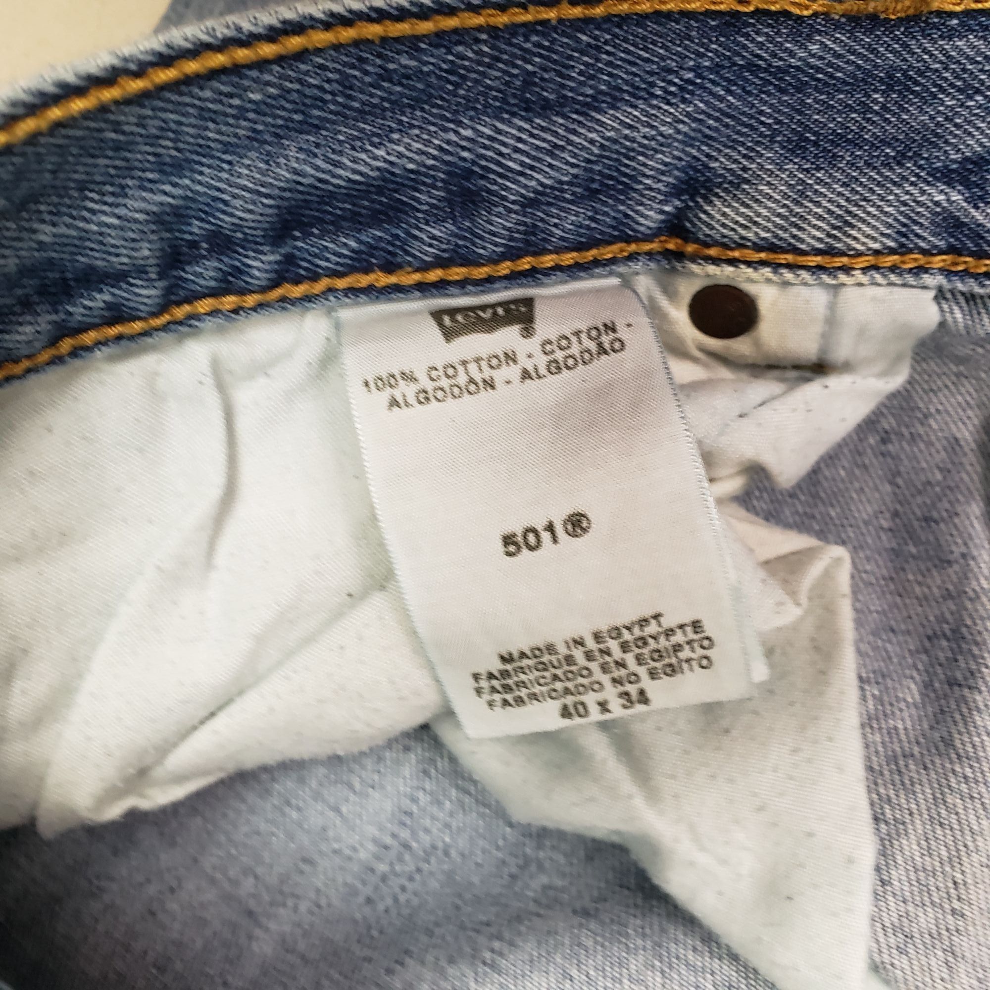 Levi's Levi's 501 Men's Straight Leg Button Fly Jeans 40/34 Size US 40 / EU 56 - 7 Thumbnail