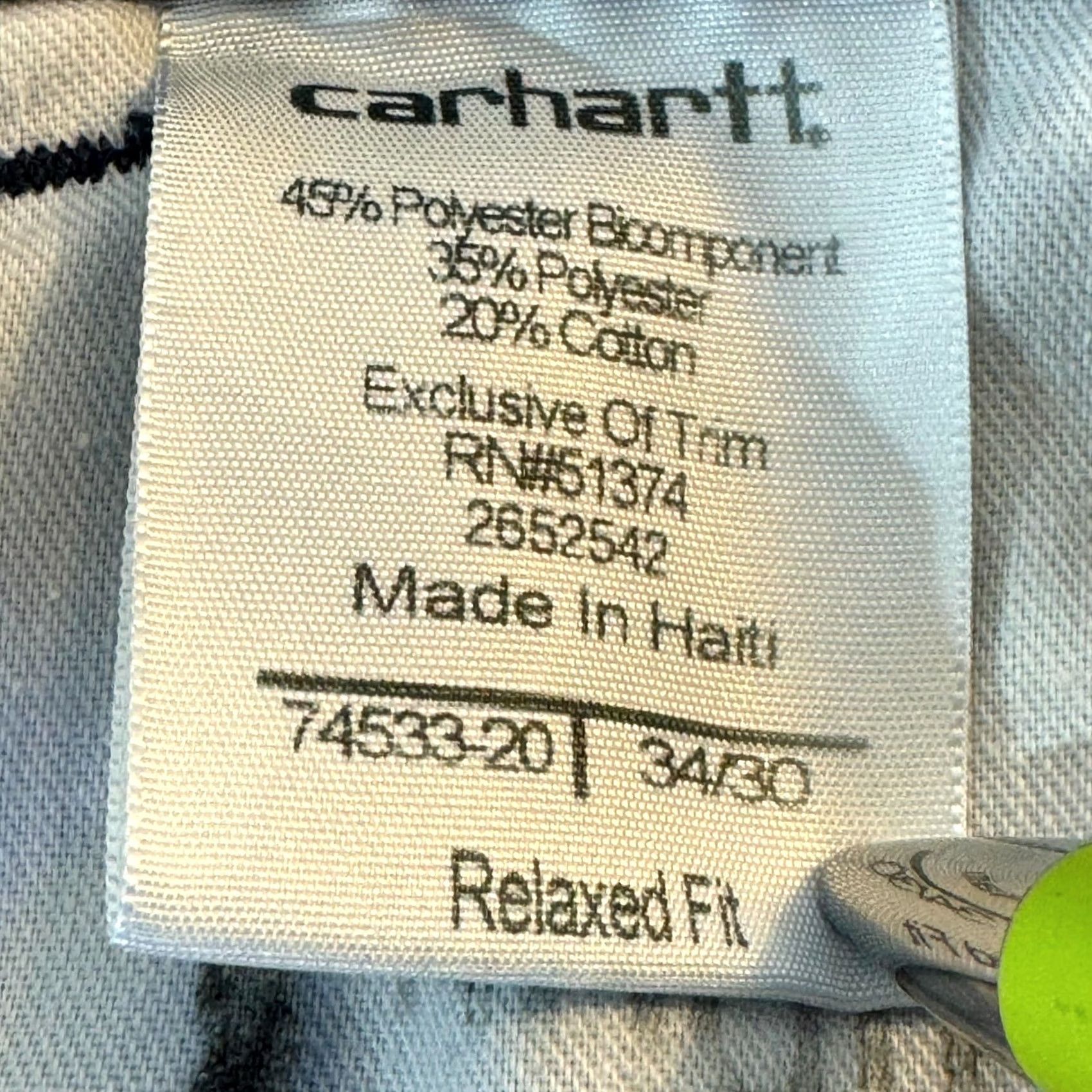 Carhartt Carhartt Mens Workwear Pants 34 X 29 Navy Mid-Rise Relaxed Fit Straight M2036 Size US 34 / EU 50 - 5 Thumbnail