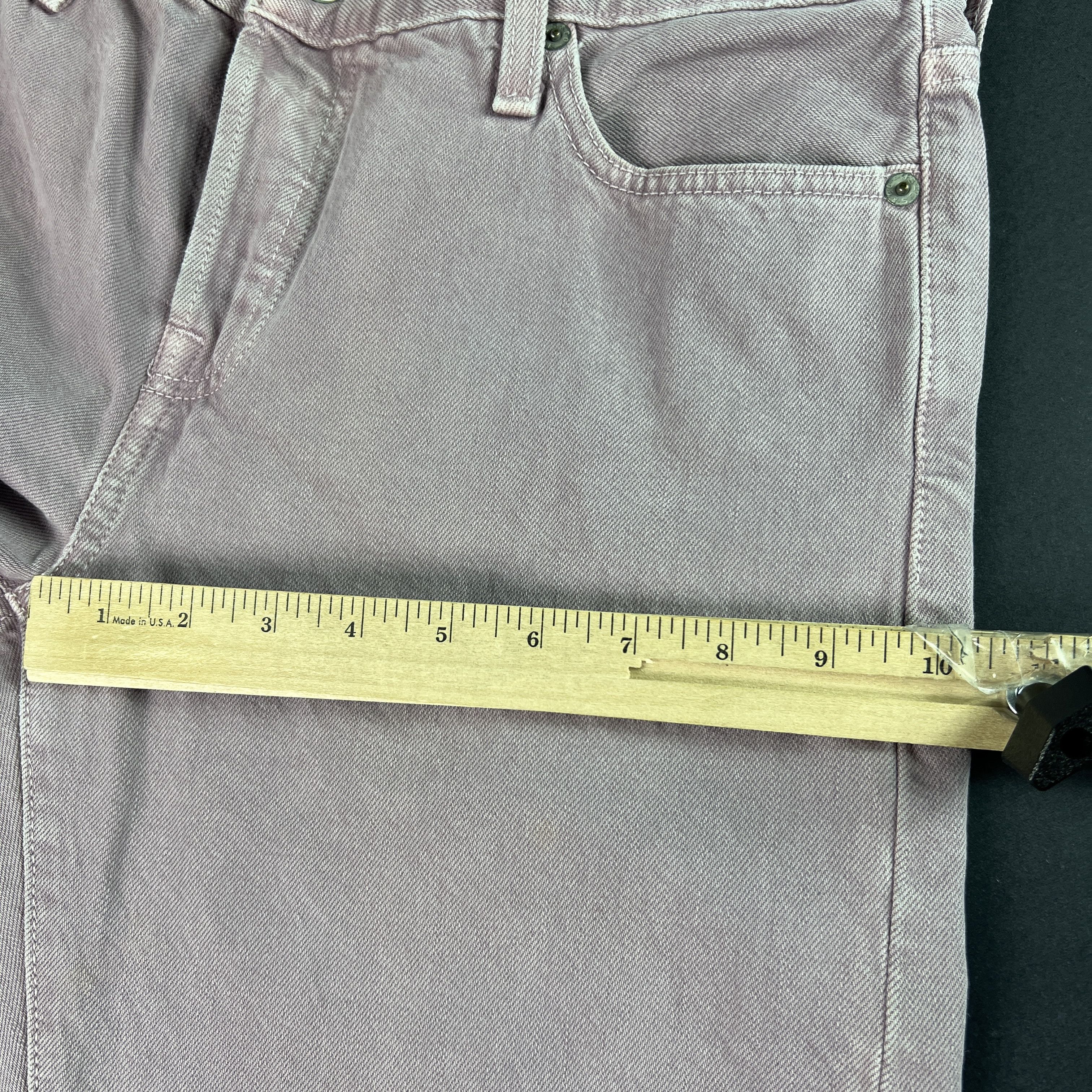 Levi's Y2K Levis Jeans Mid Rise Ankle Straight Purple Raw Hem Denim Size 29" - 22 Thumbnail