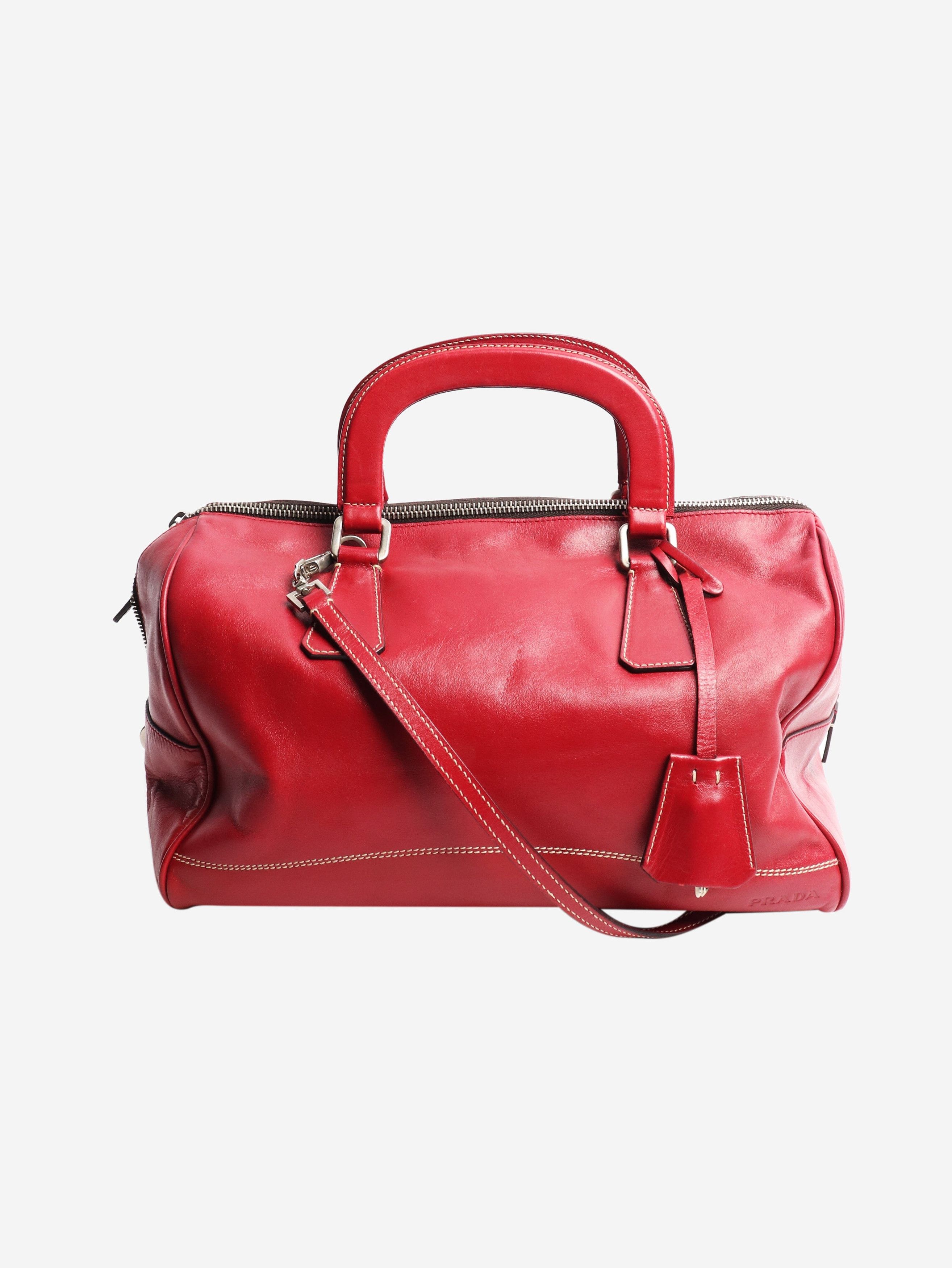 Prada Red leather 2way bag Size ONE SIZE - 1 Thumbnail