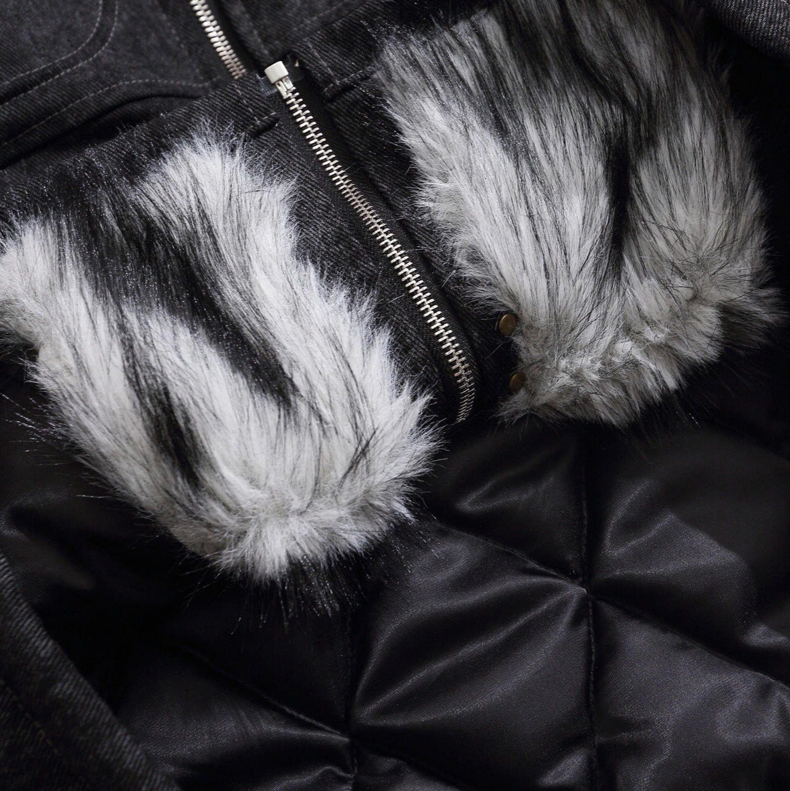 Fragment Design Black Quilted Faux Fur Lined Mens Outerwear Jacket Size US M / EU 48-50 / 2 - 2 Thumbnail