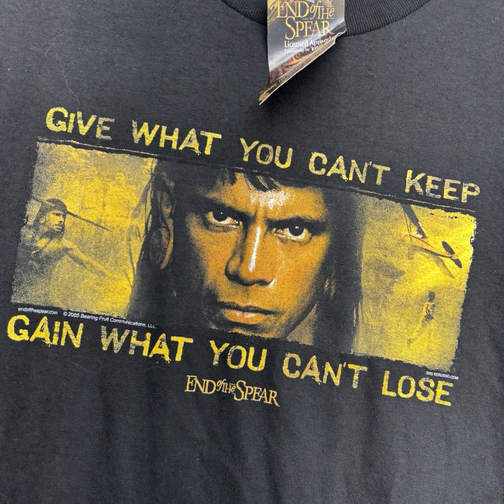 Vintage VINTAGE End of the Spear Movie Shirt 2XL Black 90s Mens NWT Size US XXL / EU 58 / 5 - 4 Thumbnail