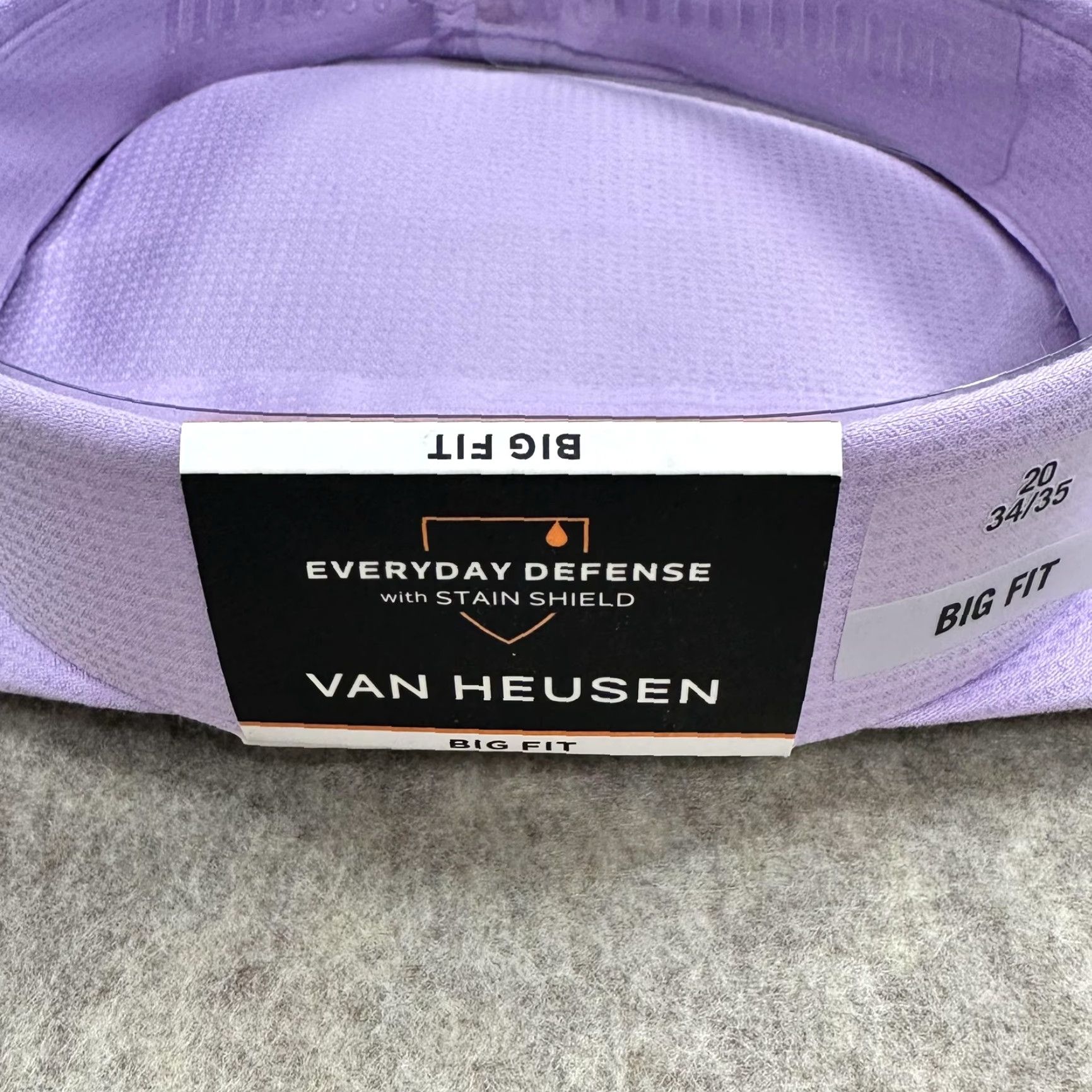Van Heusen Van Heusen Shirt Mens 2XL Lavender Purple Button Up Dress Shirt Big & Tall Stretch Wrinkle Resistant Easy Care Long Sleeve Size US XXL / EU 58 / 5 - 5 Thumbnail