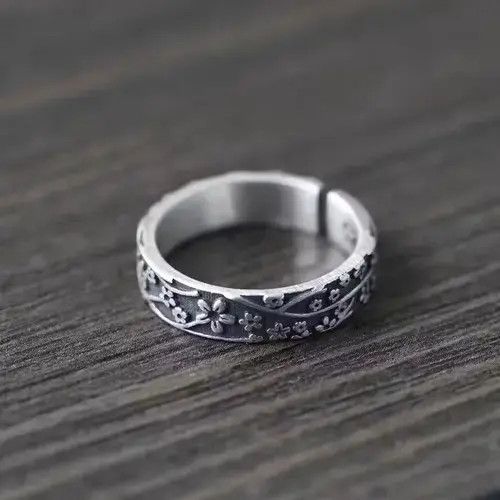 VIBE S925 silver adjustable plum ring Size ONE SIZE - 2 Thumbnail