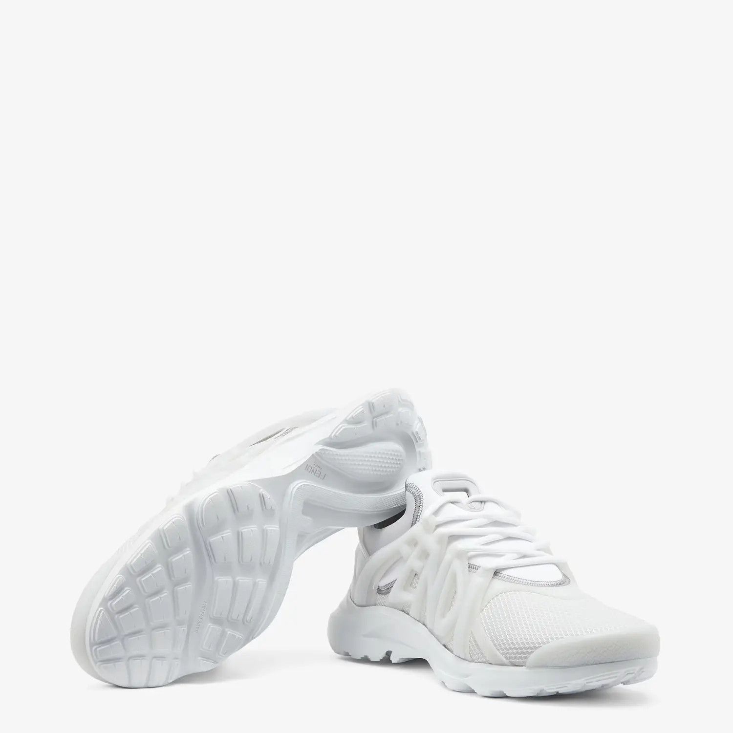 Fendi o1w1db10725 7E1667 Fendi Tag Low-Top Sneakers in White Size US 12 / EU 45 - 5 Thumbnail