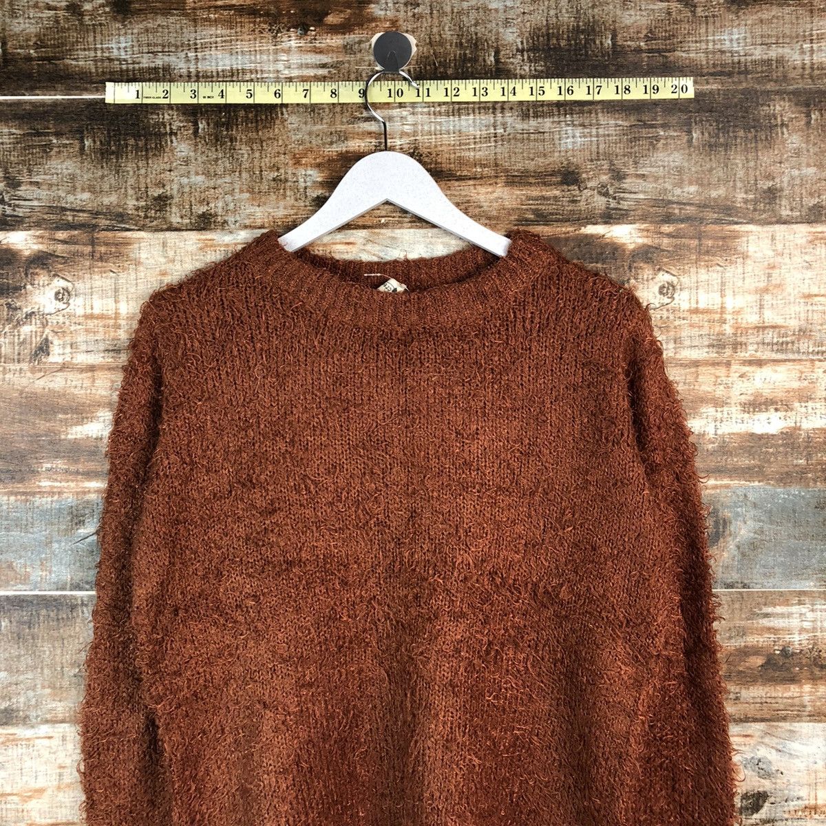 Japanese Brand DLL Creer Brown shaggy fur vintage Knitwear #C056 Size M / US 6-8 / IT 42-44 - 2 Thumbnail