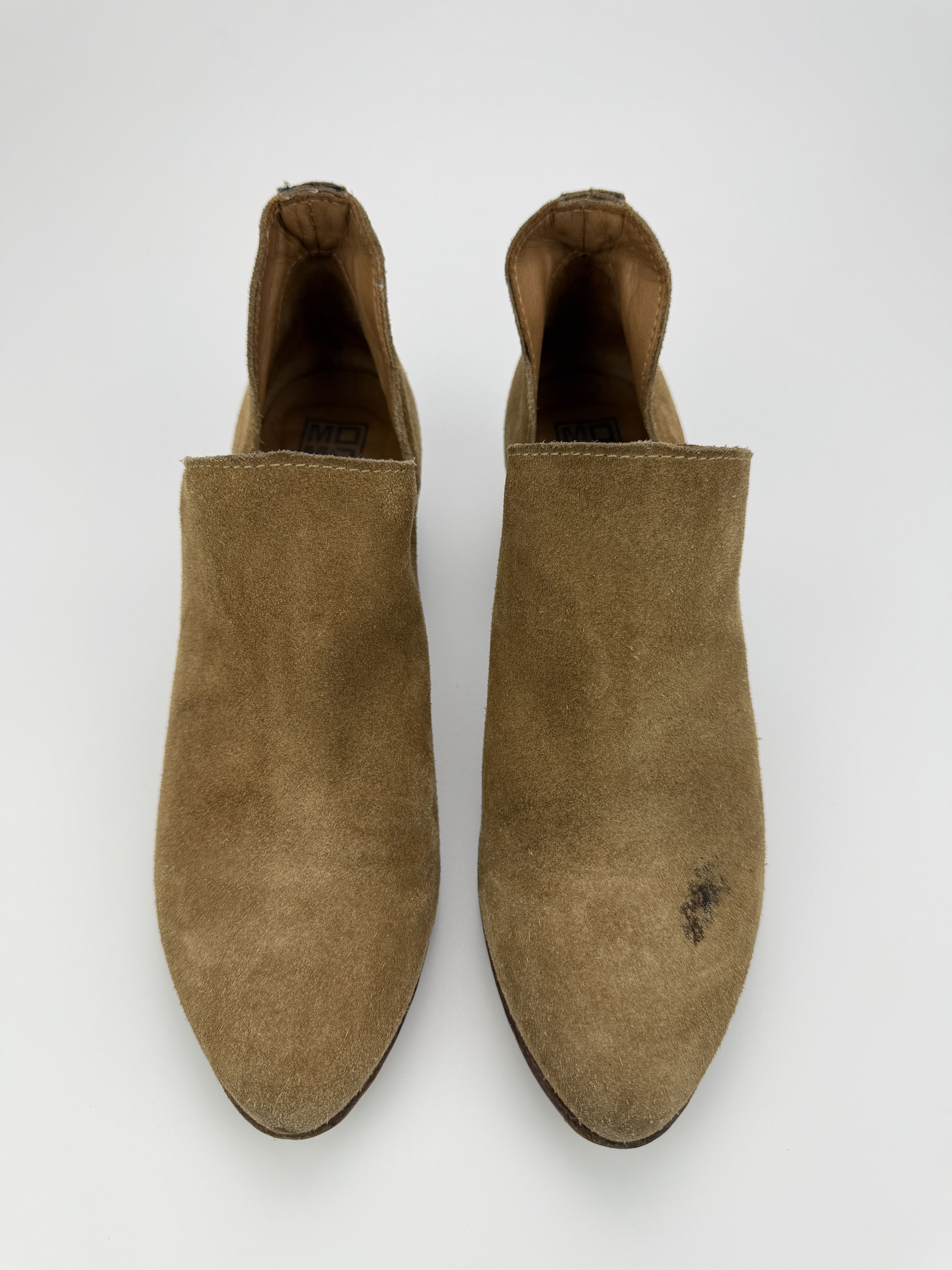 MoMA Moma Beige Suede Ankle Boots Side Slid Pointed Toes Size US 6 / IT 36 - 14 Thumbnail