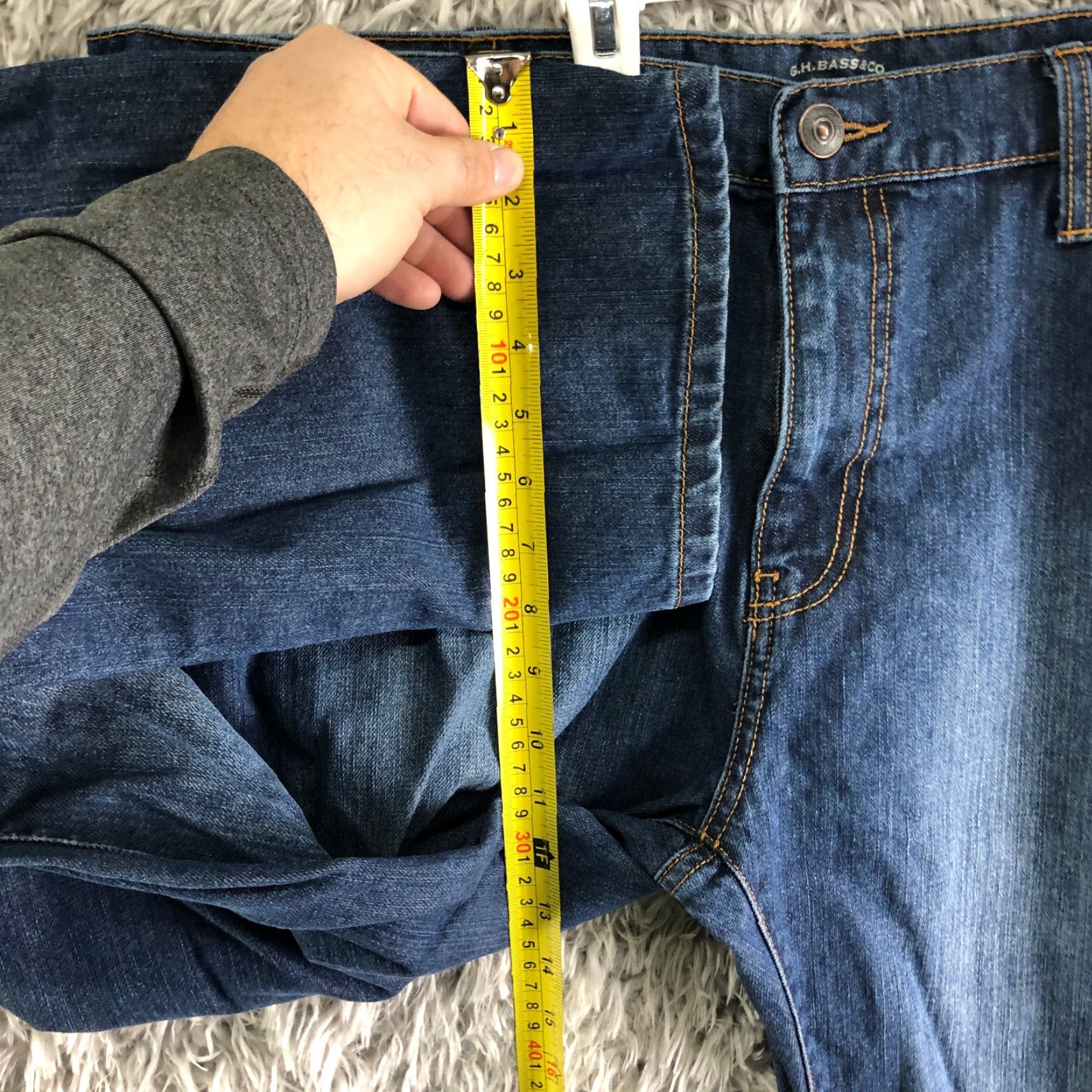 Denime Bass Camden Straight Mens Sz 38x34 Mid Rise Straight Leg Medium Wash Denim Jeans Size US 38 / EU 54 - 4 Thumbnail
