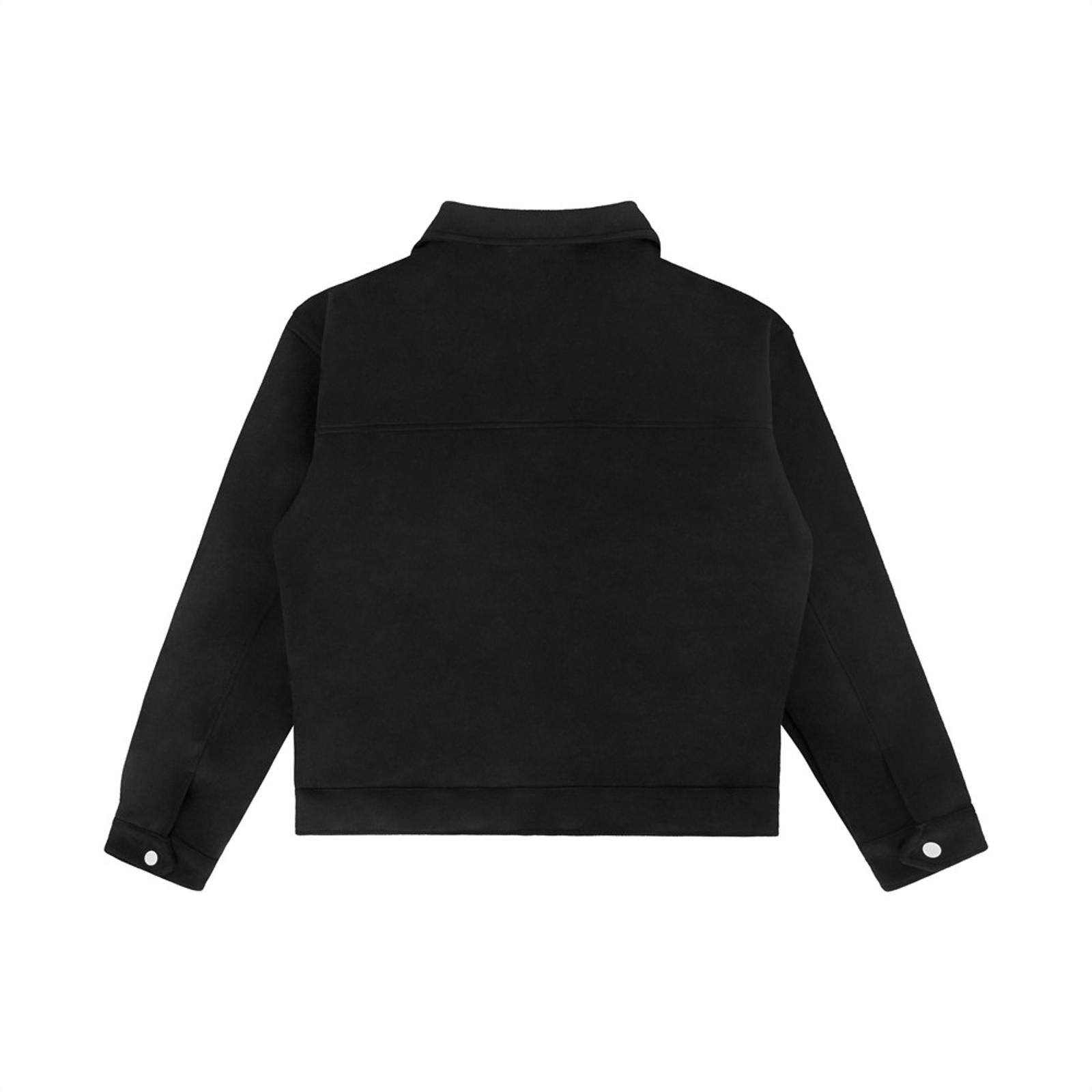 Other Black Suede Full Zip Jacket with Pockets Size US M / EU 48-50 / 2 - 2 Thumbnail