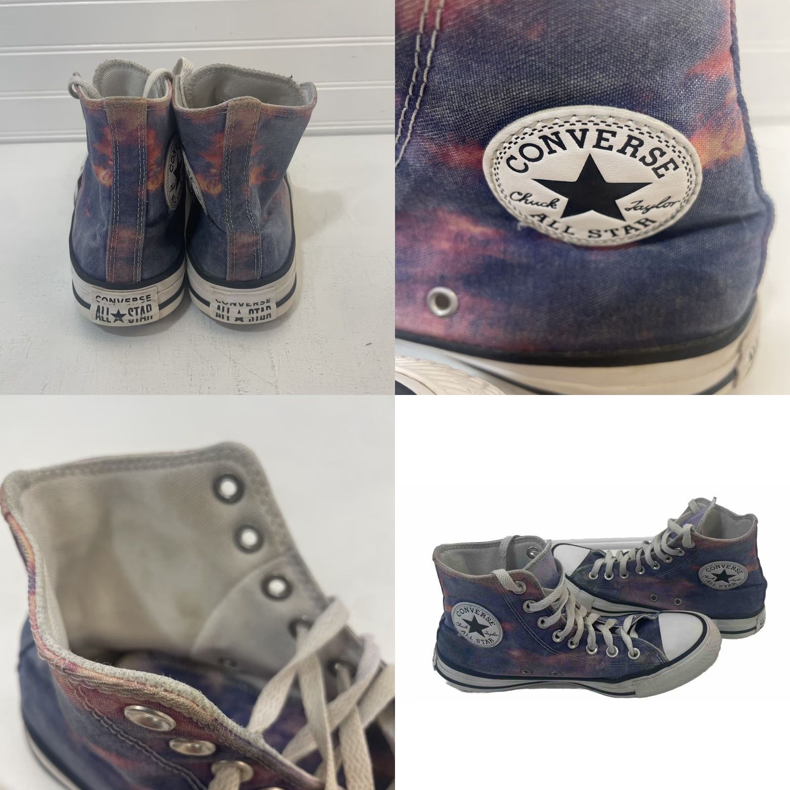 Converse VINTAGE Converse Chuck Taylor All Star Hi Sunset Tie Dye Women's 8.5 Purple VTG 569772F Size US 9 / IT 39 - 10 Thumbnail