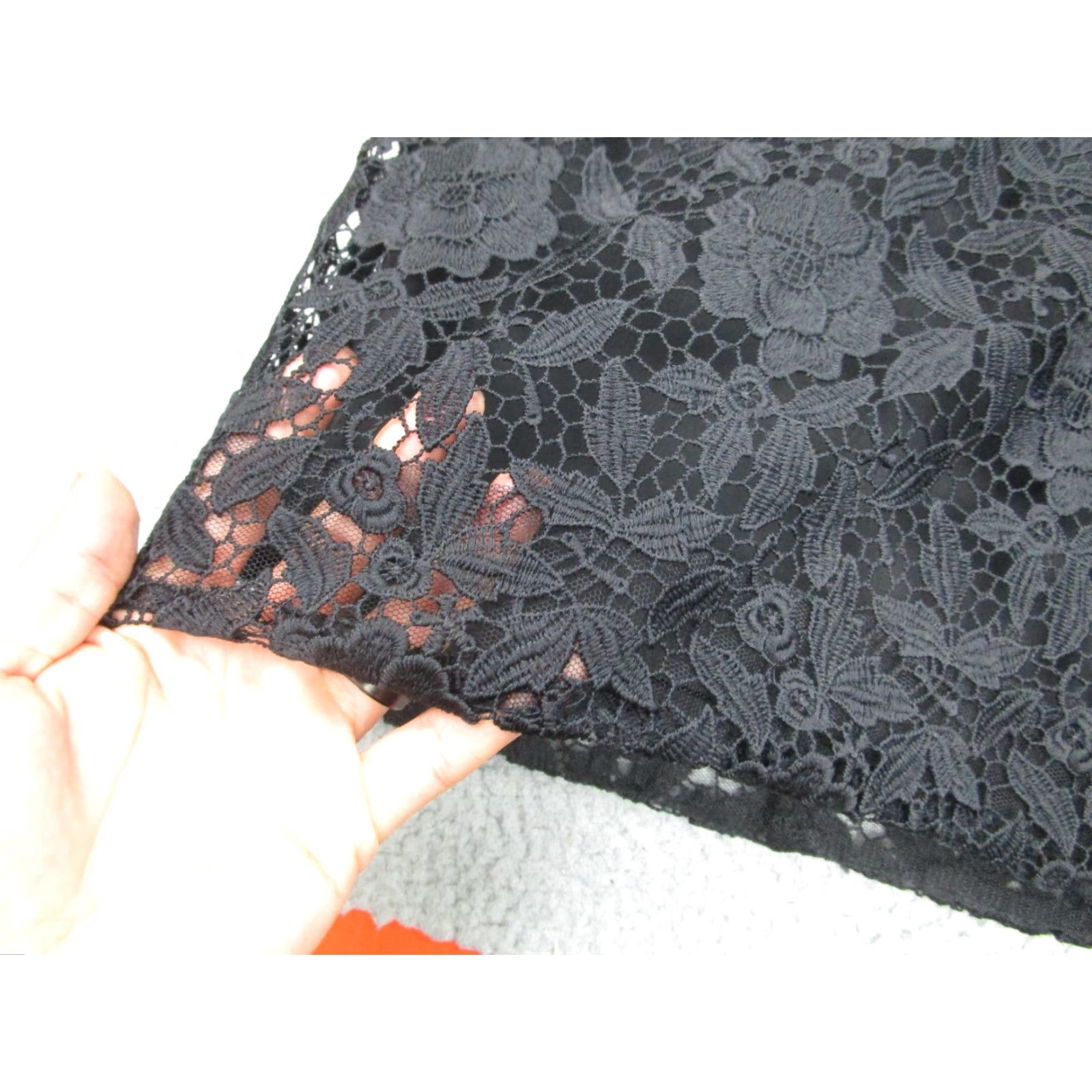 J.Crew J.CREW Collection Dress Womens 00 Black Lace 3/4 Sleeve Sheath Party Cocktail - Little Black Dress Size XXS / US 00 / IT 34 - 3 Thumbnail