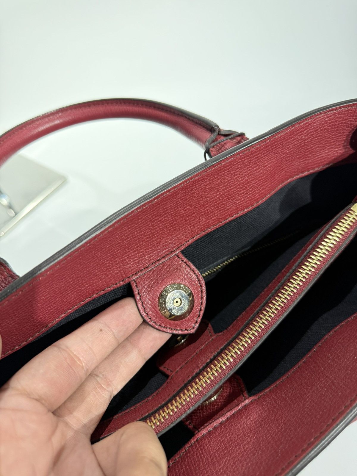 Burberry Burberry House Check Derby Leather Medium Banner Bag Size ONE SIZE - 17 Thumbnail