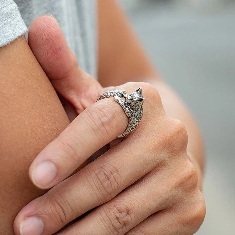 Other Retro Dark Cat Kitty Ring Size ONE SIZE - 1 Thumbnail