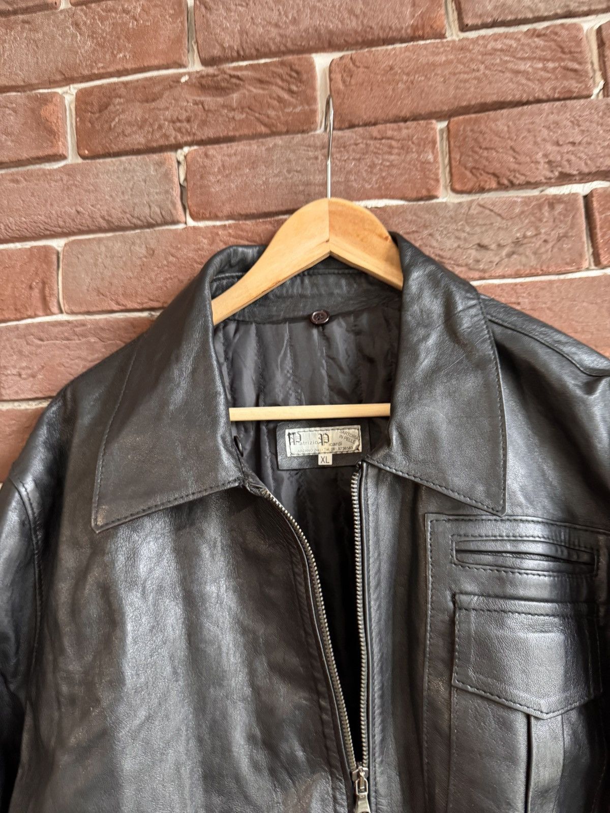Leather Vintage Genuine Real Leather Jacket High Quality Rock Punk Size US XL / EU 56 / 4 - 7 Thumbnail