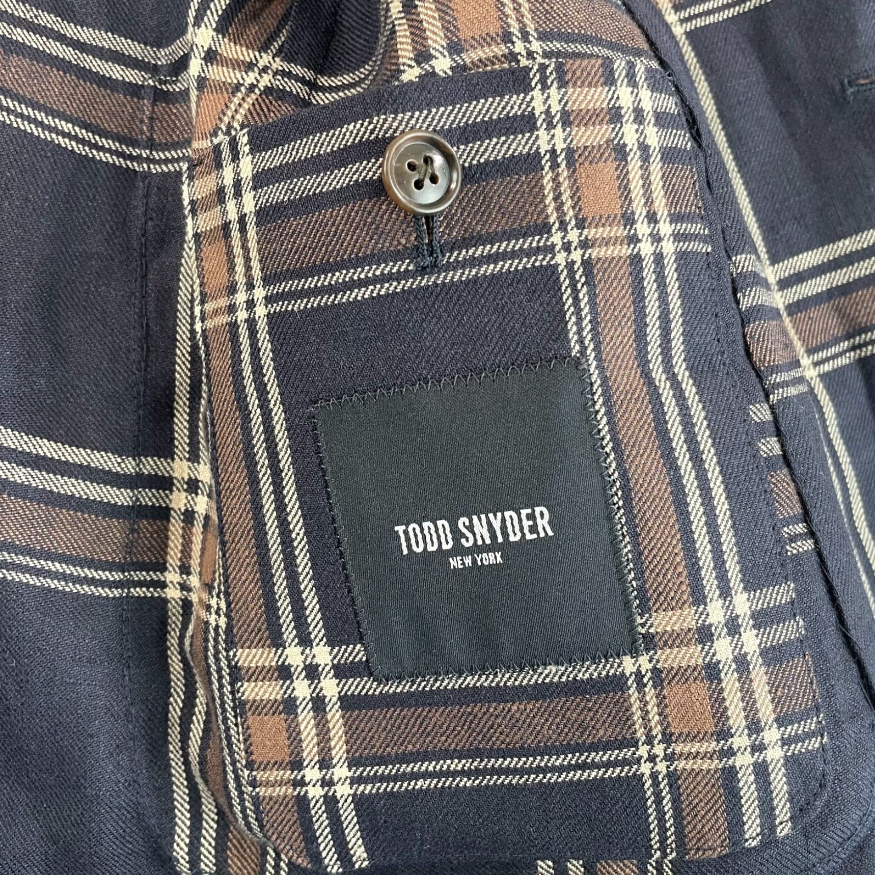 Todd Snyder Todd Snyder Sport Coat 40R Black Brown Checks 100% Linen Unstructured Italy NWOT Men Regular Jacket Size US XXS / EU 40 - 5 Thumbnail