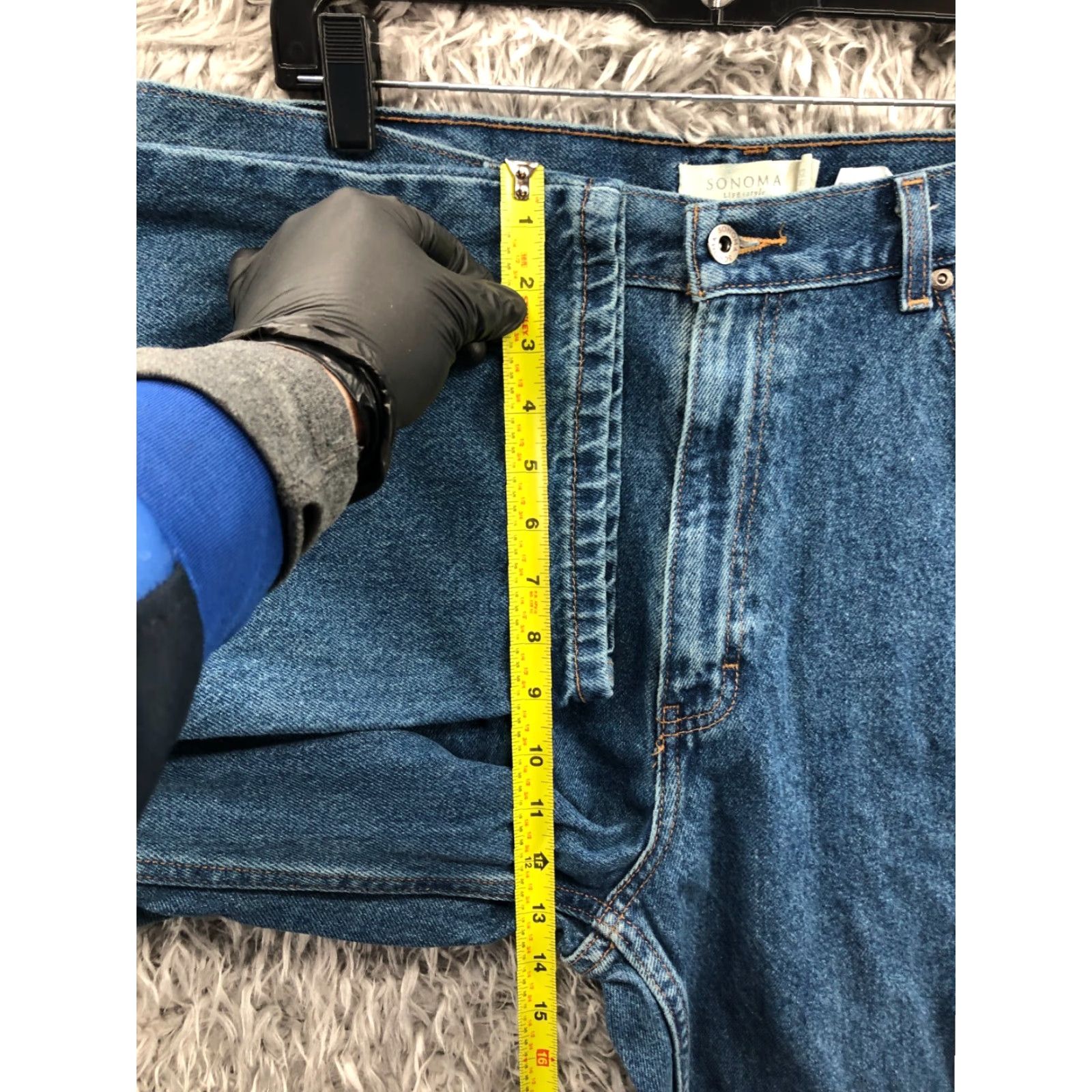 Vintage Sonoma Jeans Size 38x32 Mens Straight Mid Rise Blue Denim 5-Pocket Regular Waist Comfort Size US 38 / EU 54 - 4 Thumbnail
