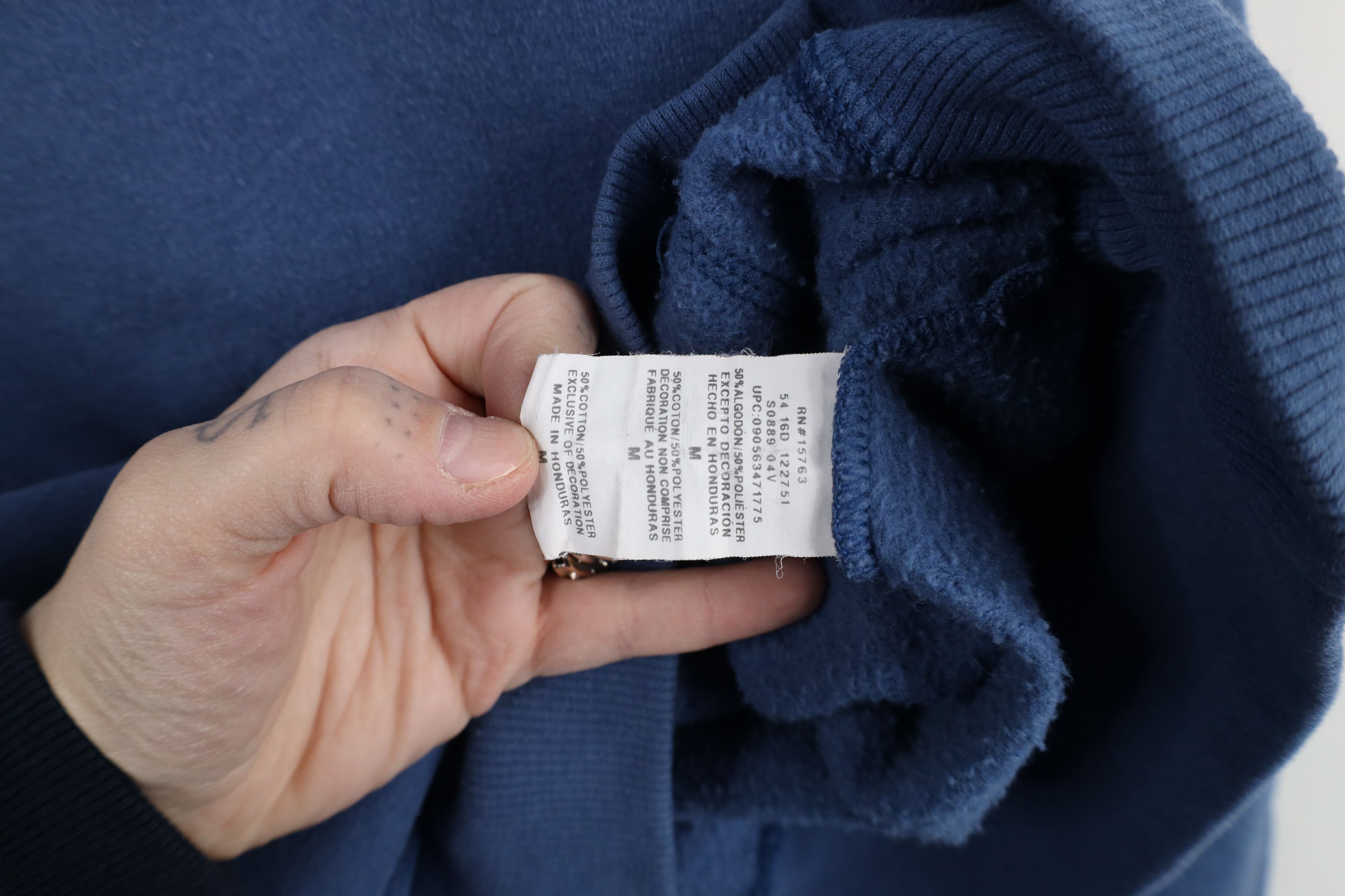 Champion × Vintage Vintage Champion Sun Faded Monochrome Hoodie Sweatshirt Blue Size US M / EU 48-50 / 2 - 10 Thumbnail