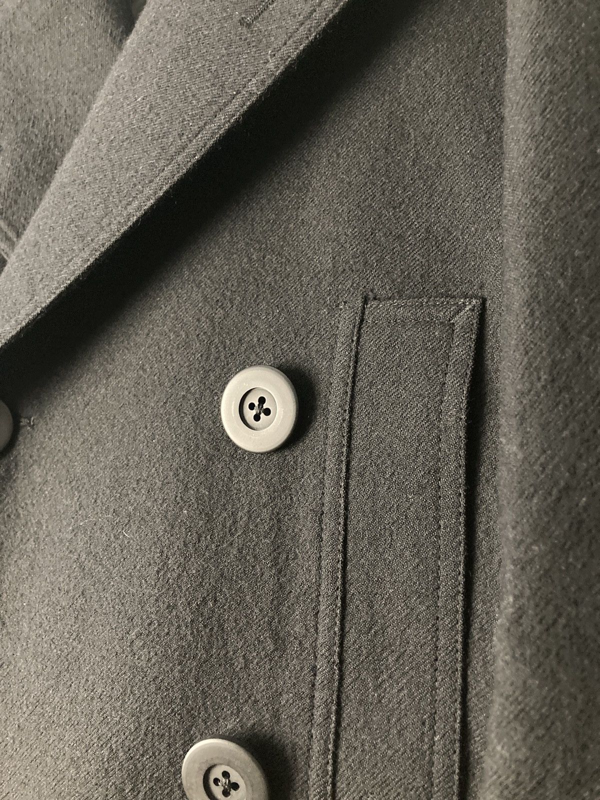 Rick Owens FW 16 "MASTODON" Double-Breasted JMF Wool Peacoat Rick Owens Size US M / EU 48-50 / 2 - 7 Thumbnail