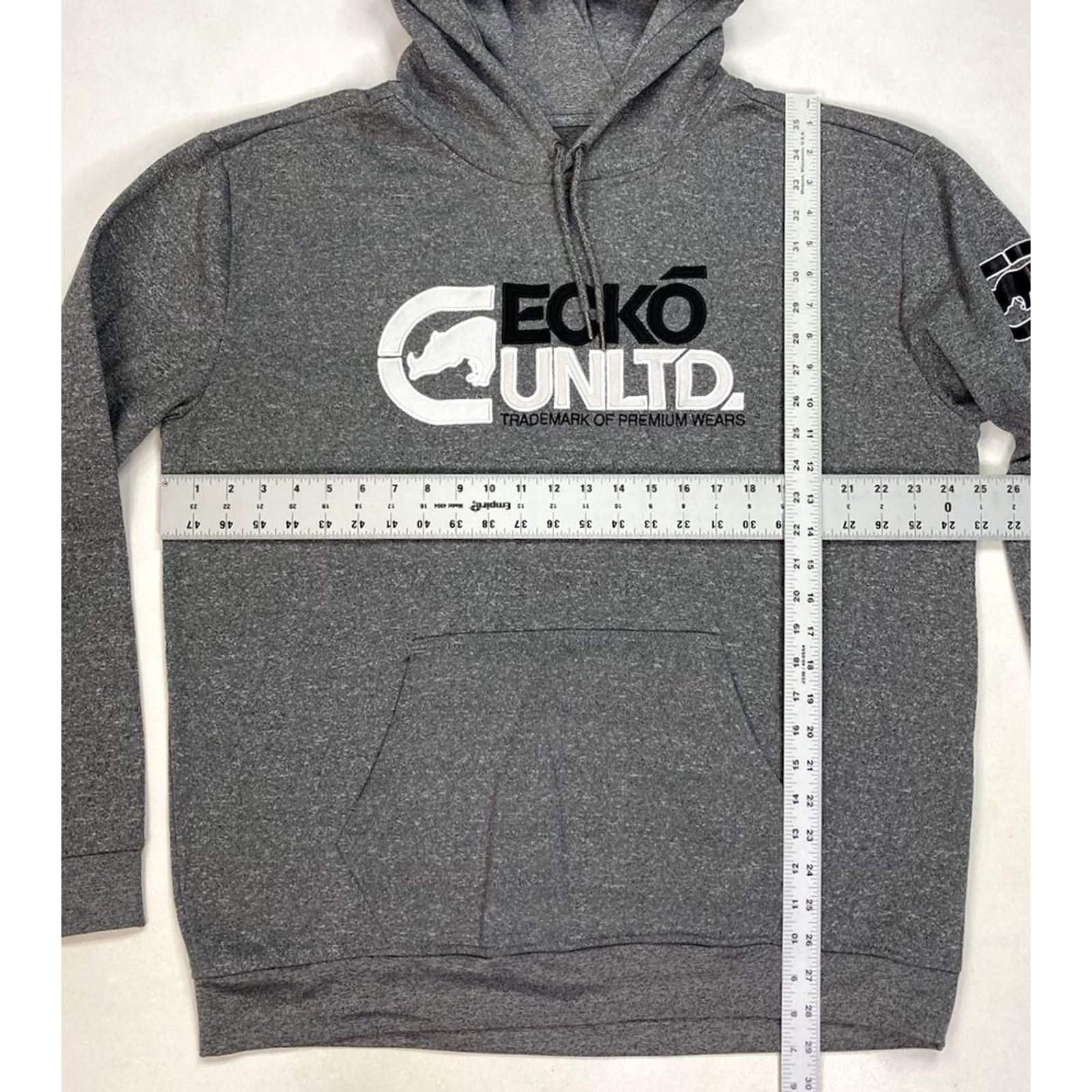 Ecko Unltd. VINTAGE Ecko Unltd Pullover Hoodie Men XL Gray Logo Embroidered Lightweight Size US XL / EU 56 / 4 - 7 Thumbnail