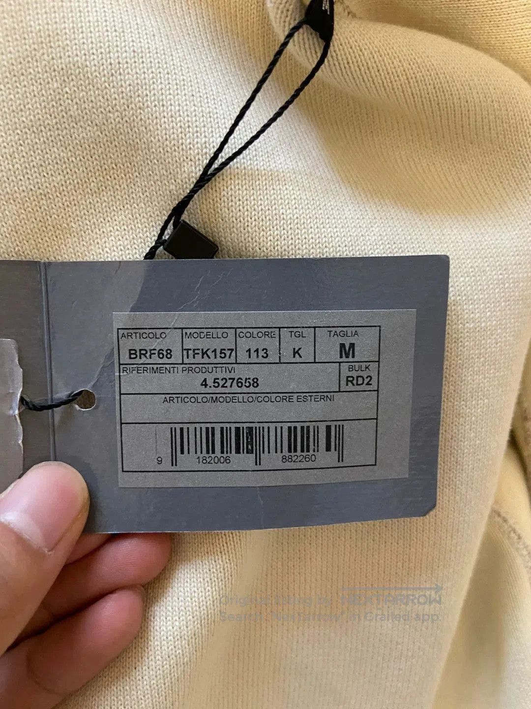Tom Ford Beige Zip-Up Hoodie with Contrast Panels. Size US M / EU 48-50 / 2 - 8 Thumbnail