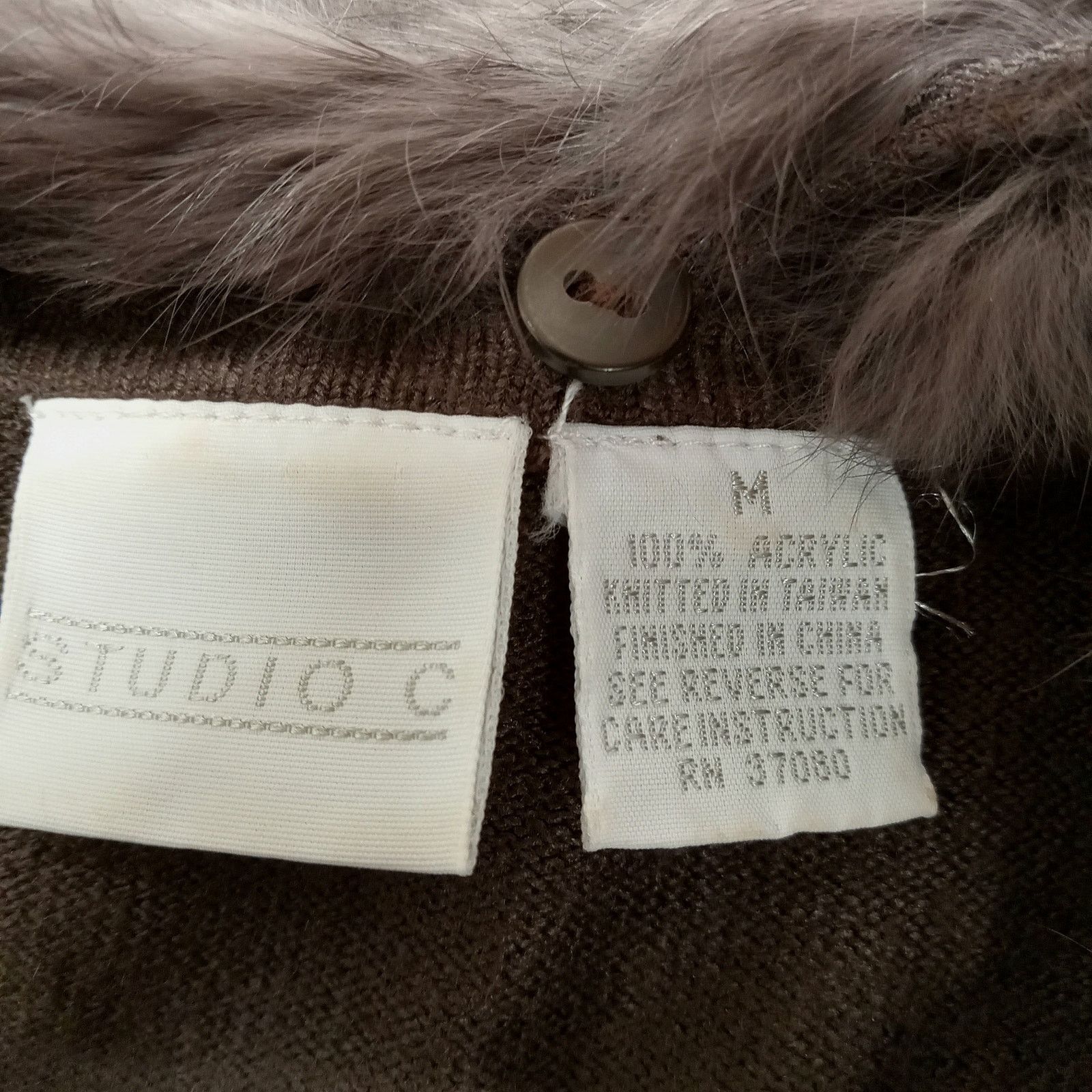 & Other Stories Studio C Cardigan Sweater M Women's Faux Fur Long Sleeve Size M / US 6-8 / IT 42-44 - 4 Thumbnail